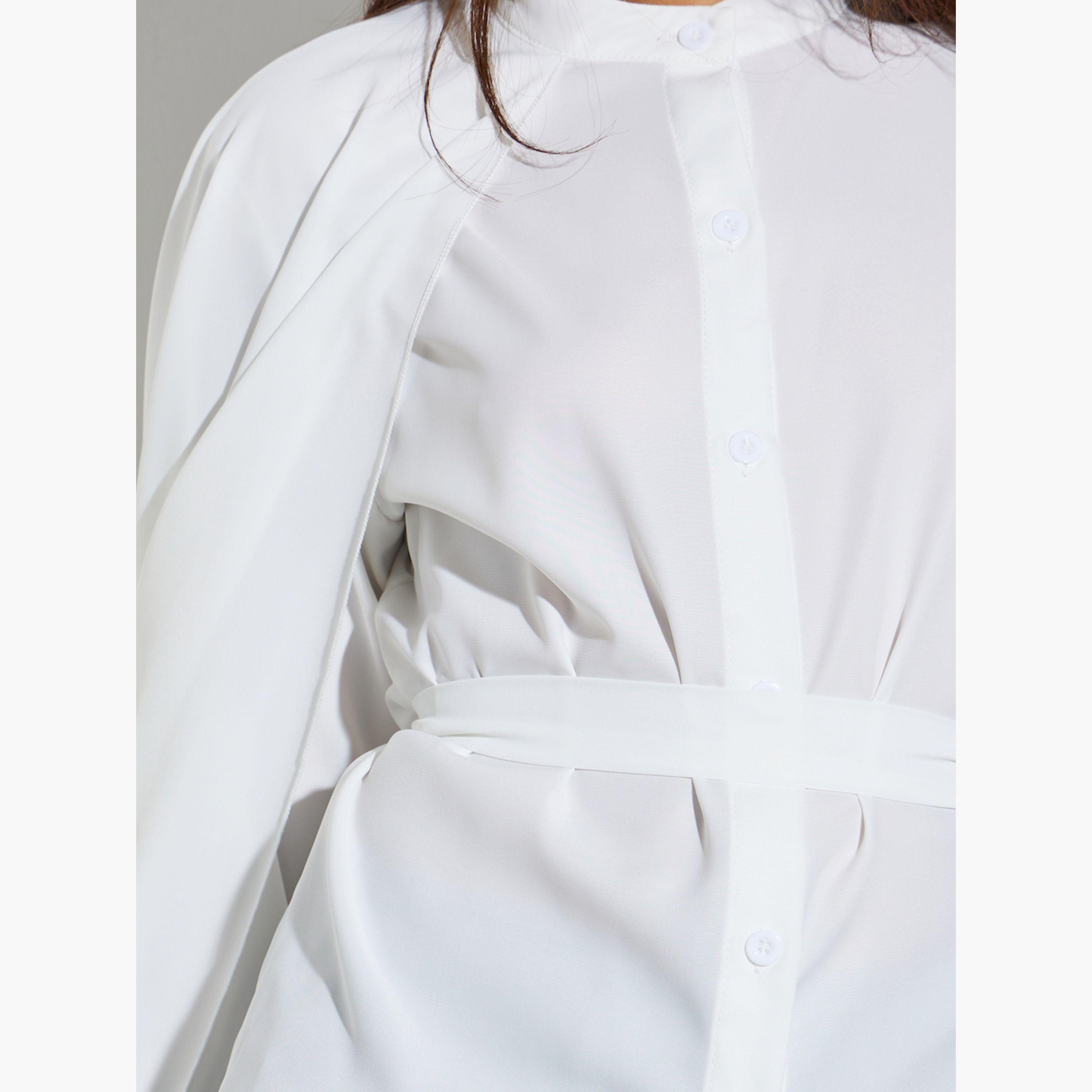 بلوزة بأكمام بنمط كيب مع أربطة-women-clothing-shirtsandblouses-blouses-image-4