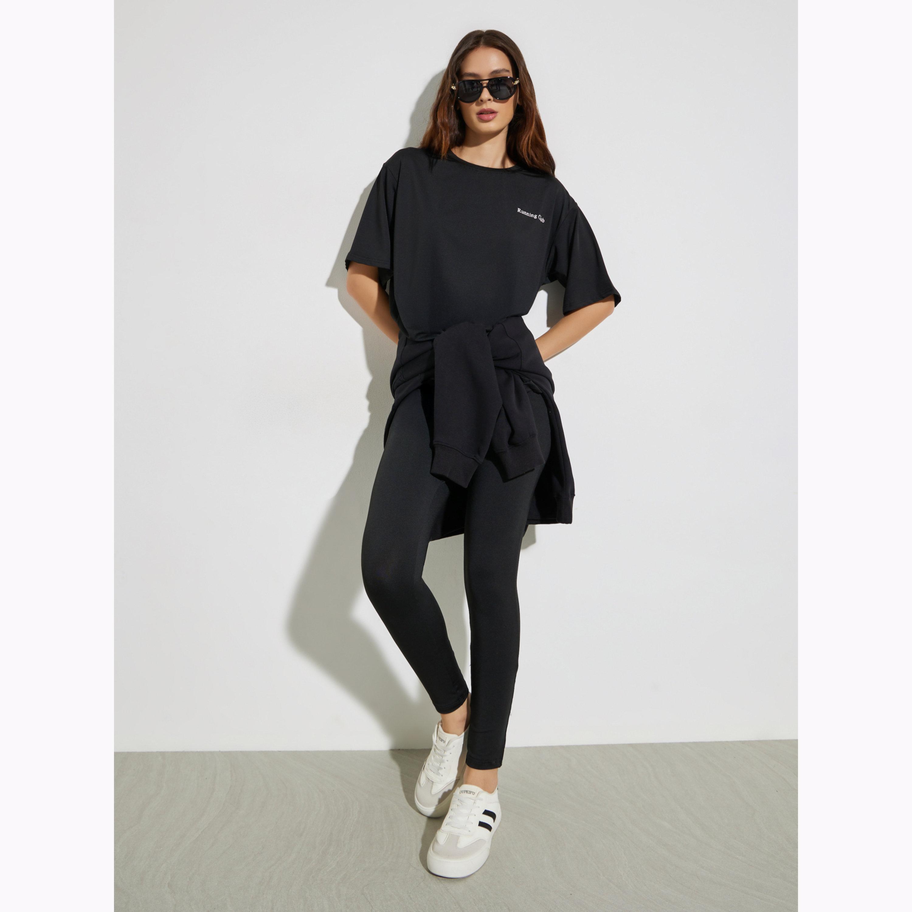 طقم منسق من ليقنز وتيشيرت فضفاض-women-clothing-coordsets-image-1
