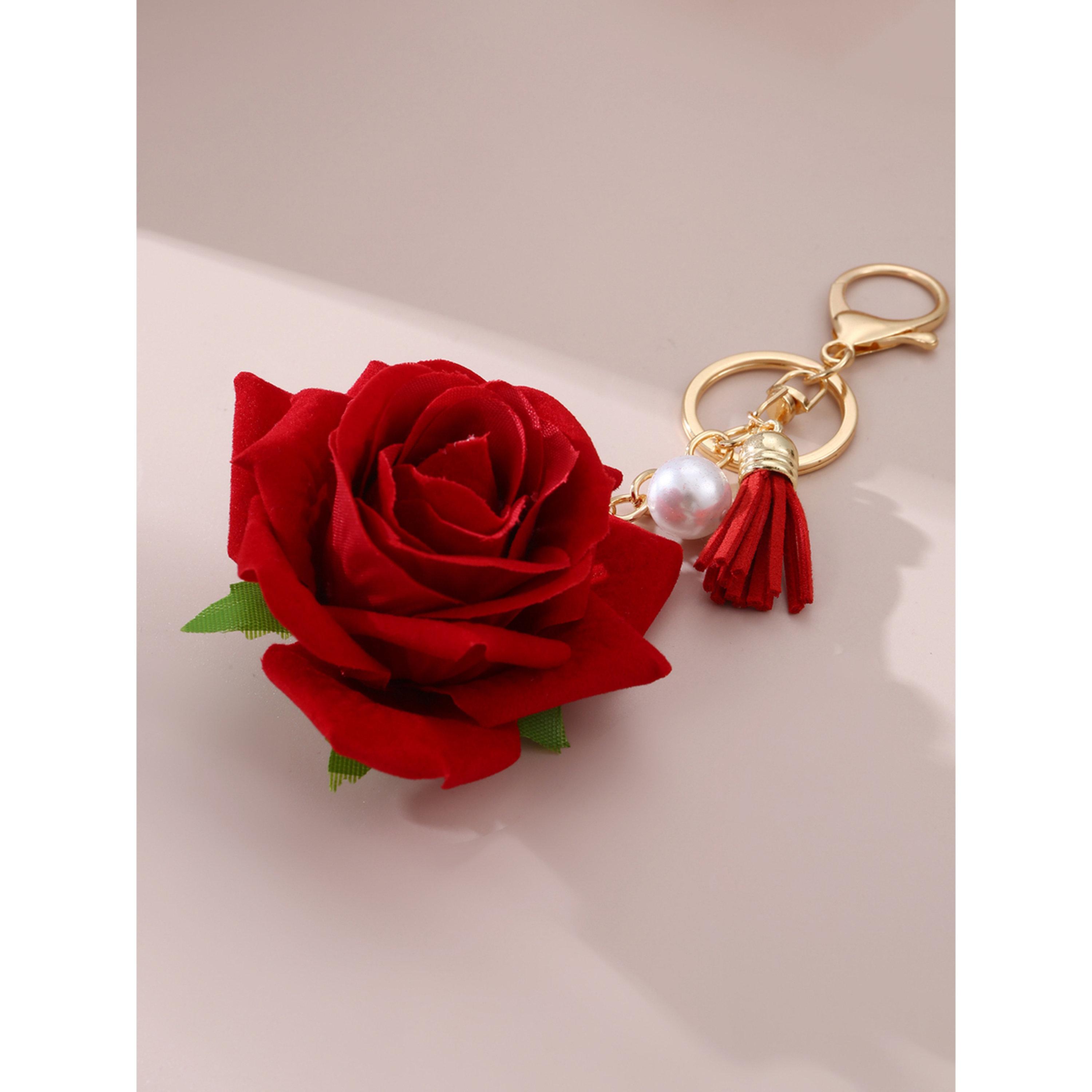 ميدالية مفاتيح بتصميم وردة وشراشيب-women-clothingaccessories-novelties-image-3