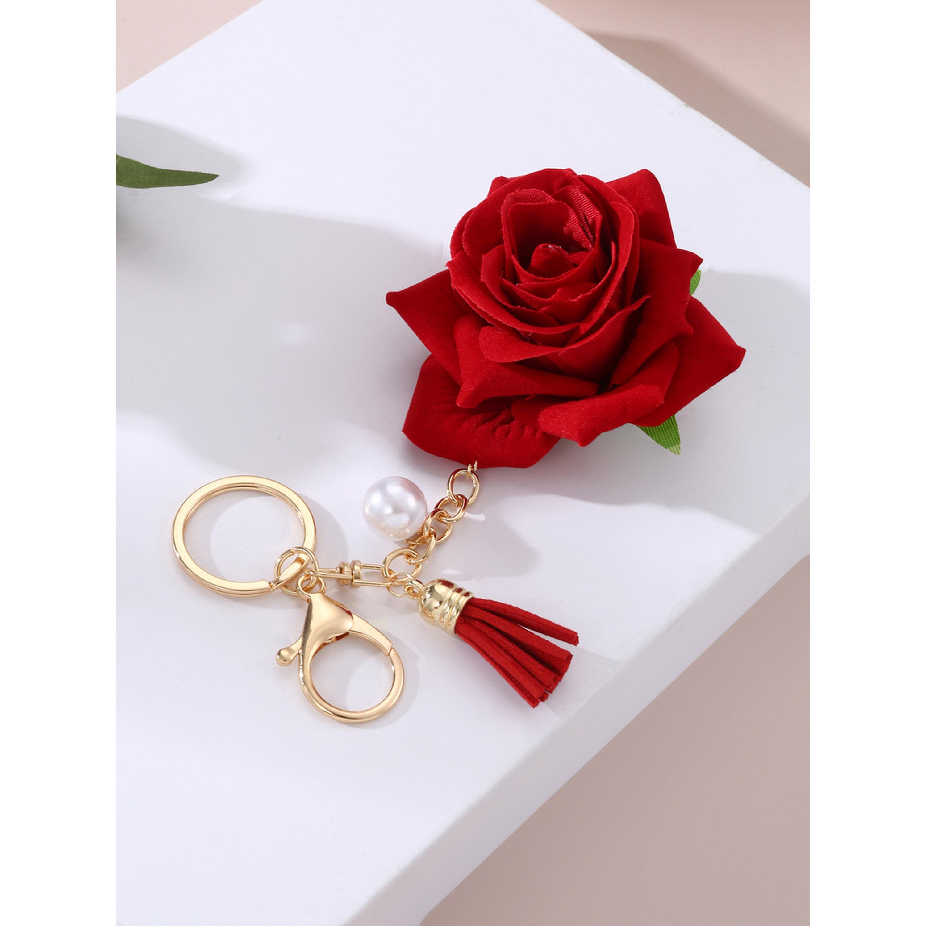 ميدالية مفاتيح بتصميم وردة وشراشيب-women-clothingaccessories-novelties-image-4