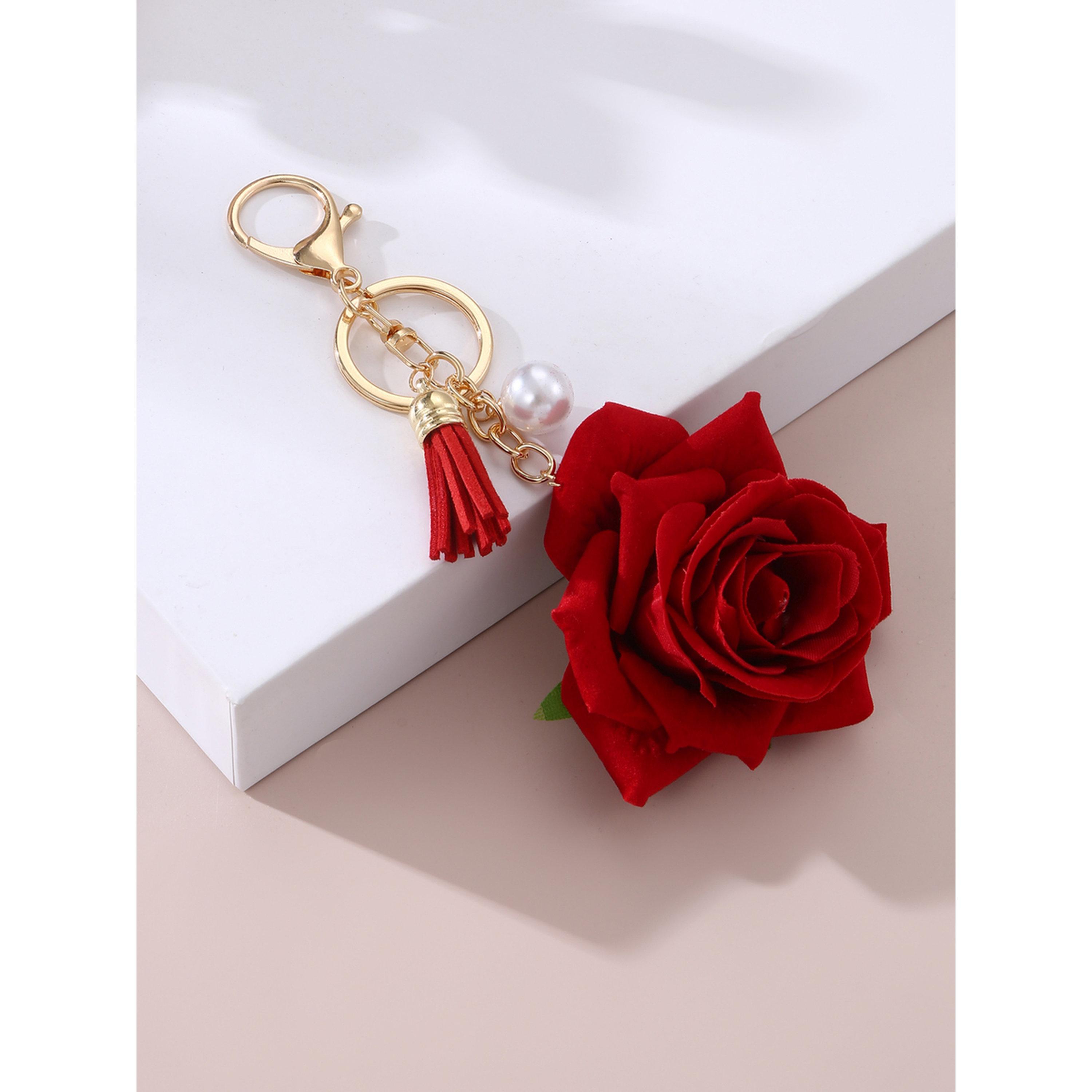 Take Two Red Rose Keychain with Tassel-women-clothingaccessories-novelties-image-5