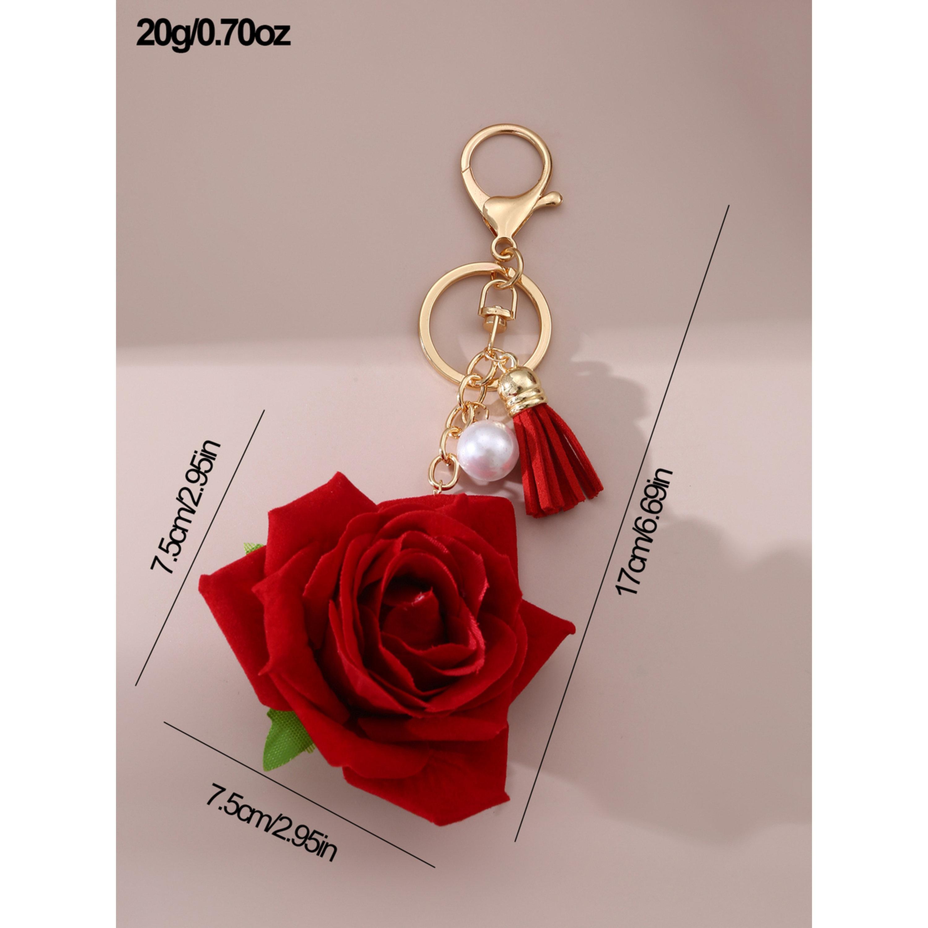 ميدالية مفاتيح بتصميم وردة وشراشيب-women-clothingaccessories-novelties-image-6