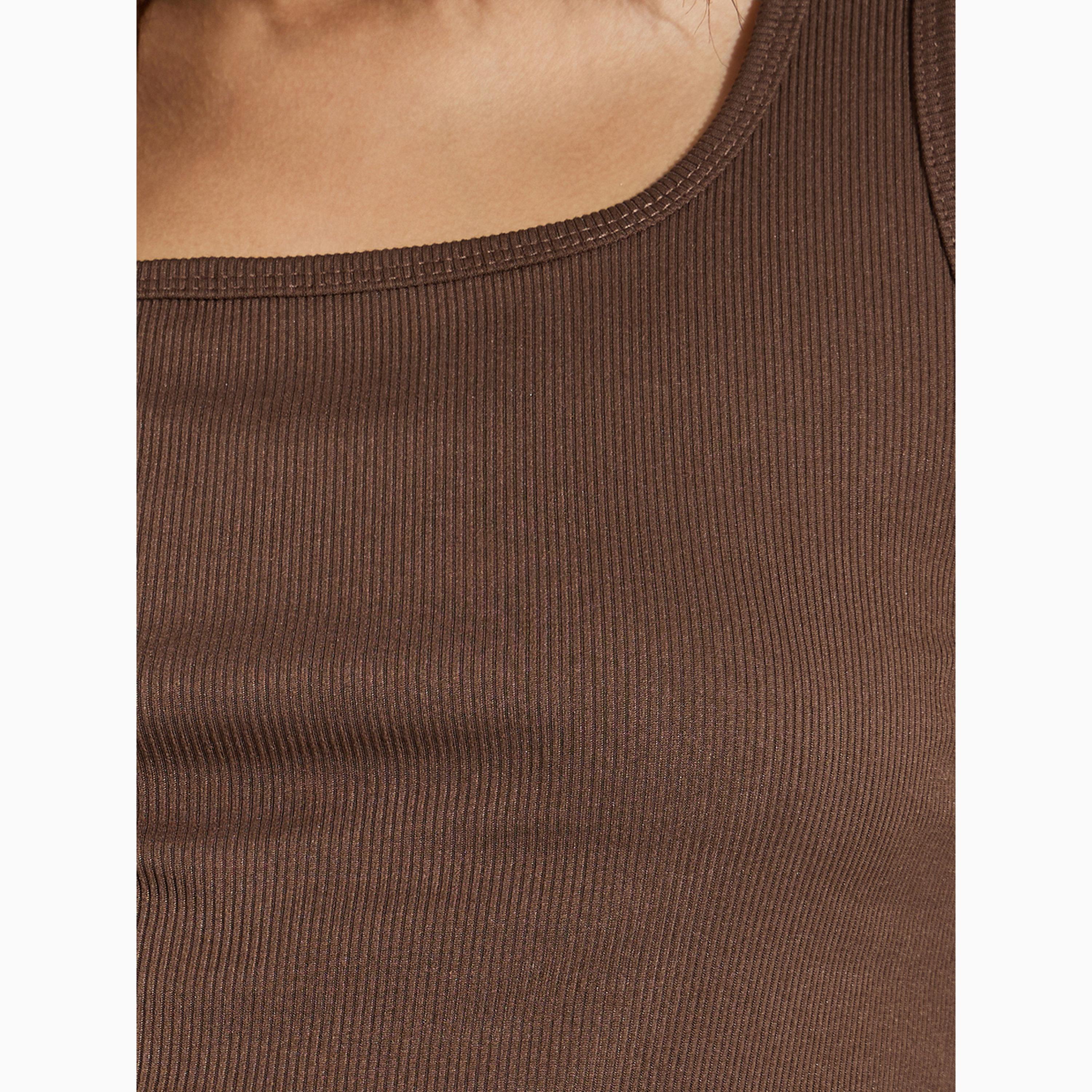 Styli Brown Square Neck Tank-women-clothing-shirtsandblouses-blouses-image-5