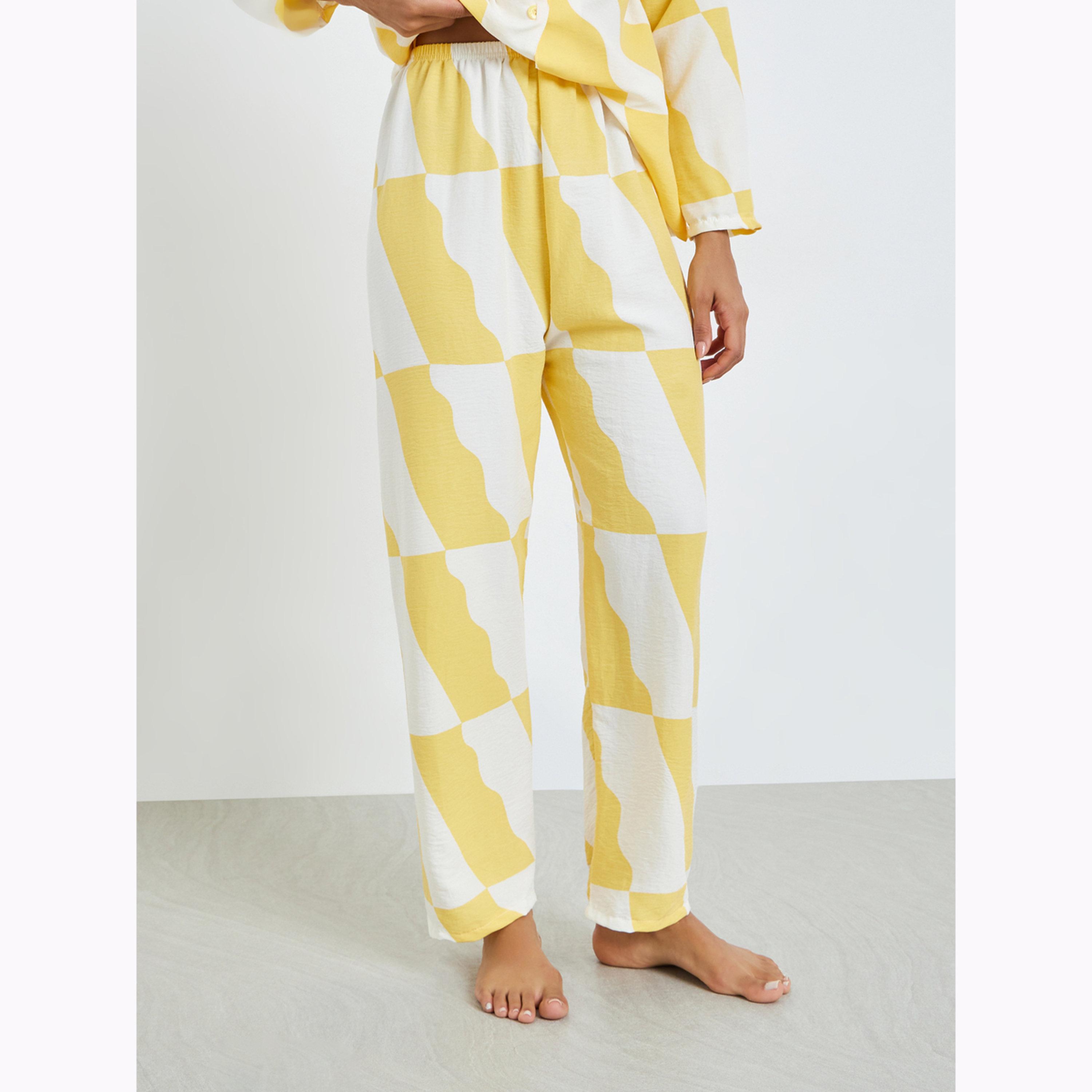 طقم بيجاما من بنطال وقميص ومطبع بالكامل-women-clothing-nightwear-pyjamas-longsets-image-5