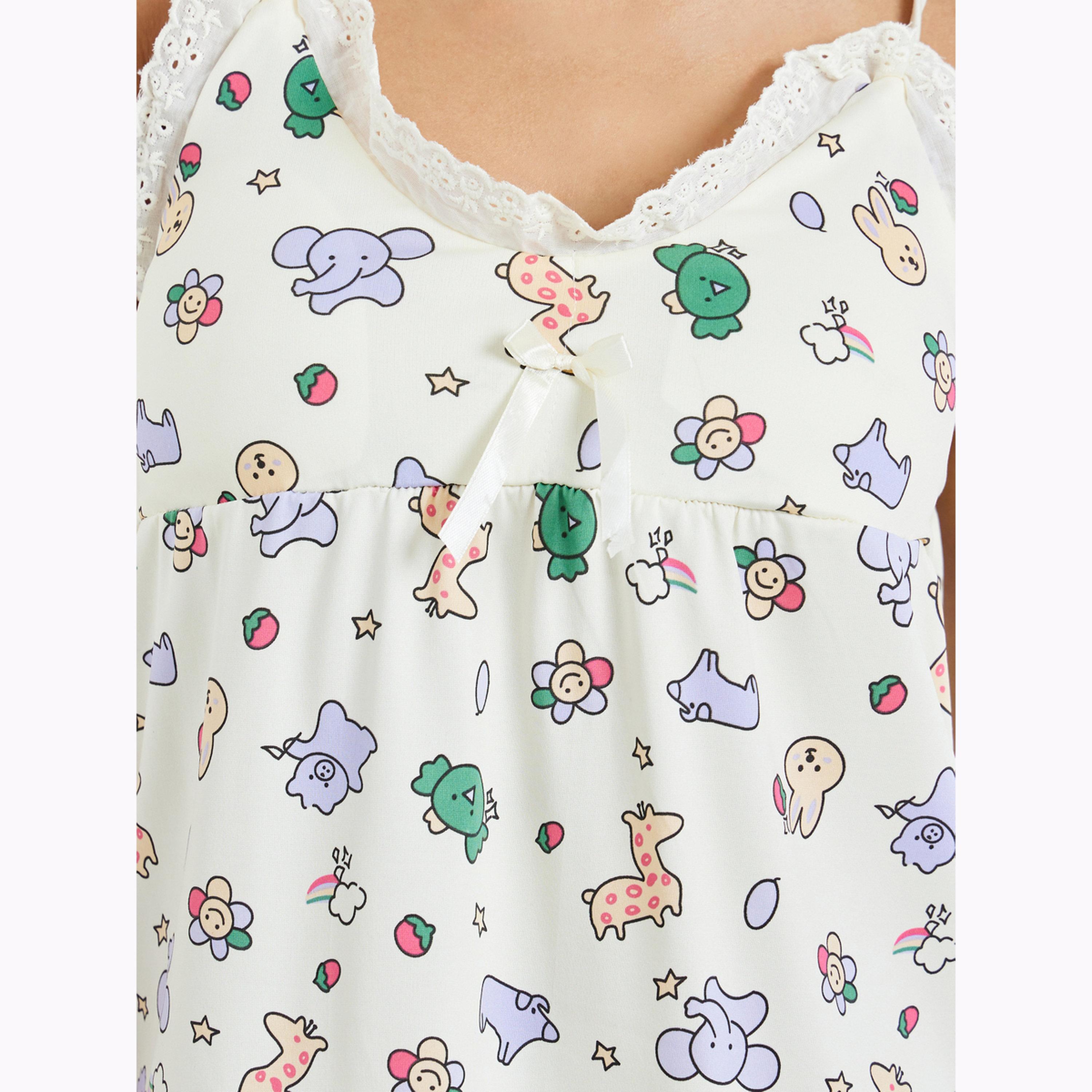 طقم بيجاما من بنطال وبلوزة كامي بطبعة حيوانات-women-clothing-nightwear-pyjamas-longsets-image-6