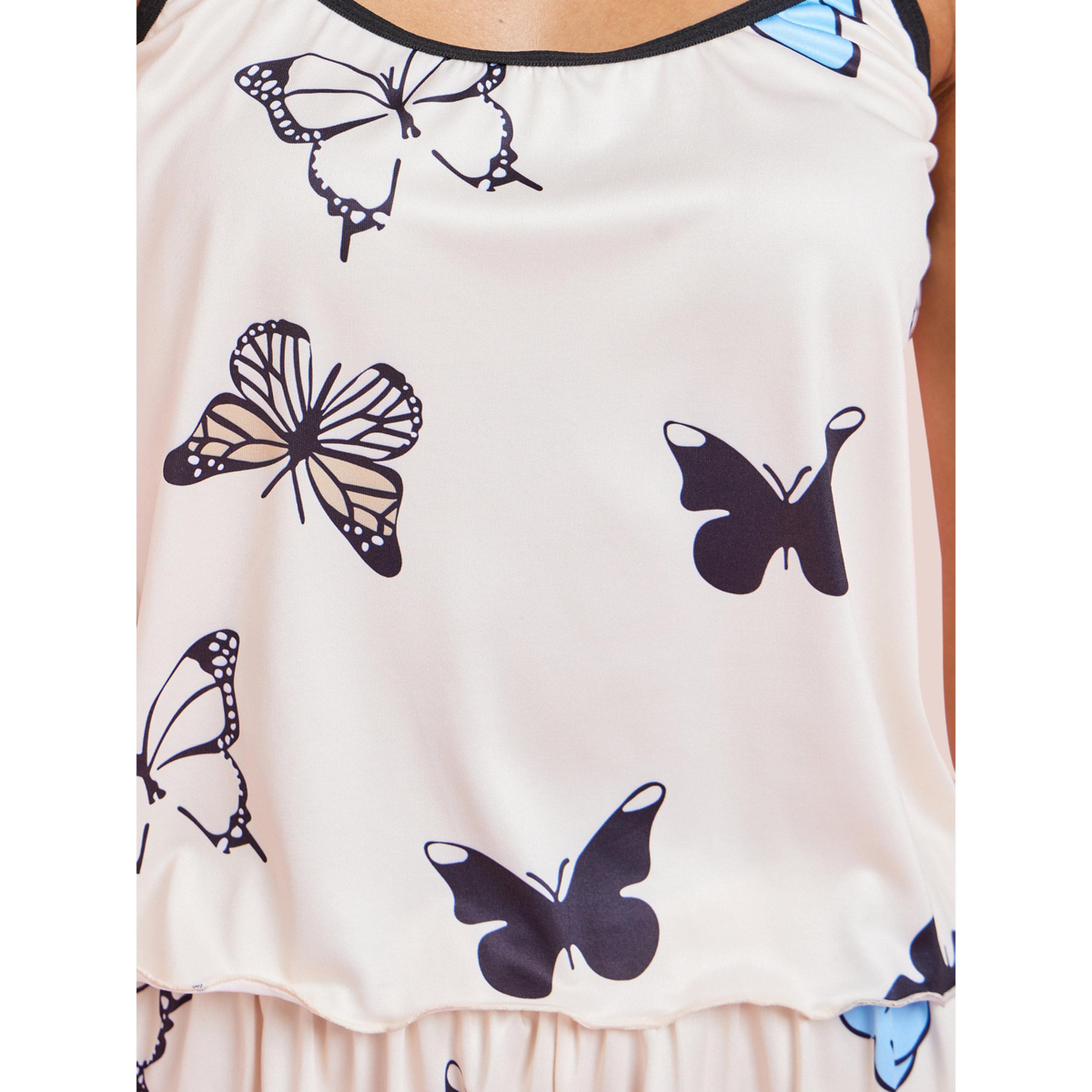 Styli Butterfly Printed Cami and Shorts Pyjama Set-women-clothing-nightwear-pyjamas-shortsets-image-5