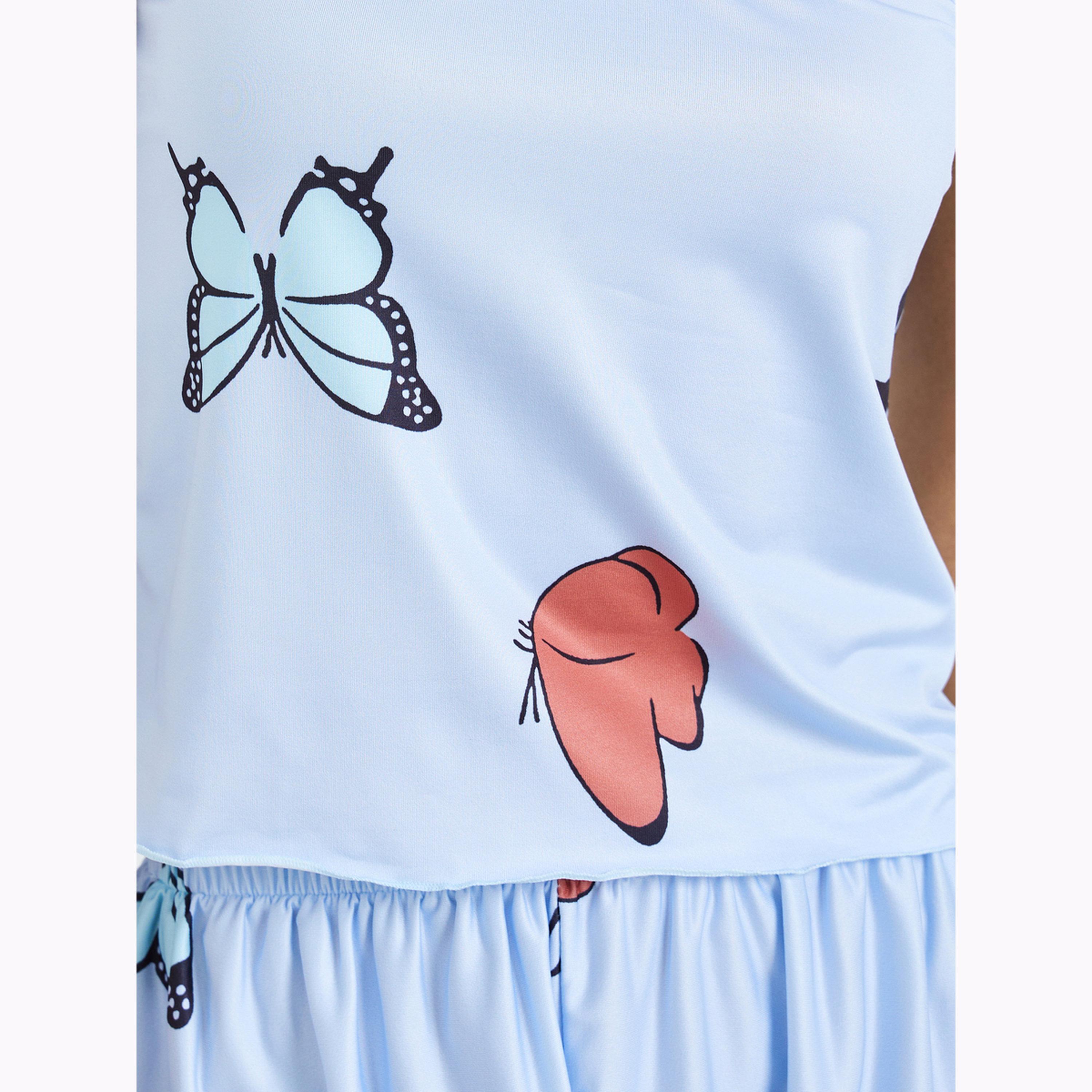 Styli Butterfly Printed Cami and Shorts Pyjama Set-women-clothing-nightwear-pyjamas-shortsets-image-6