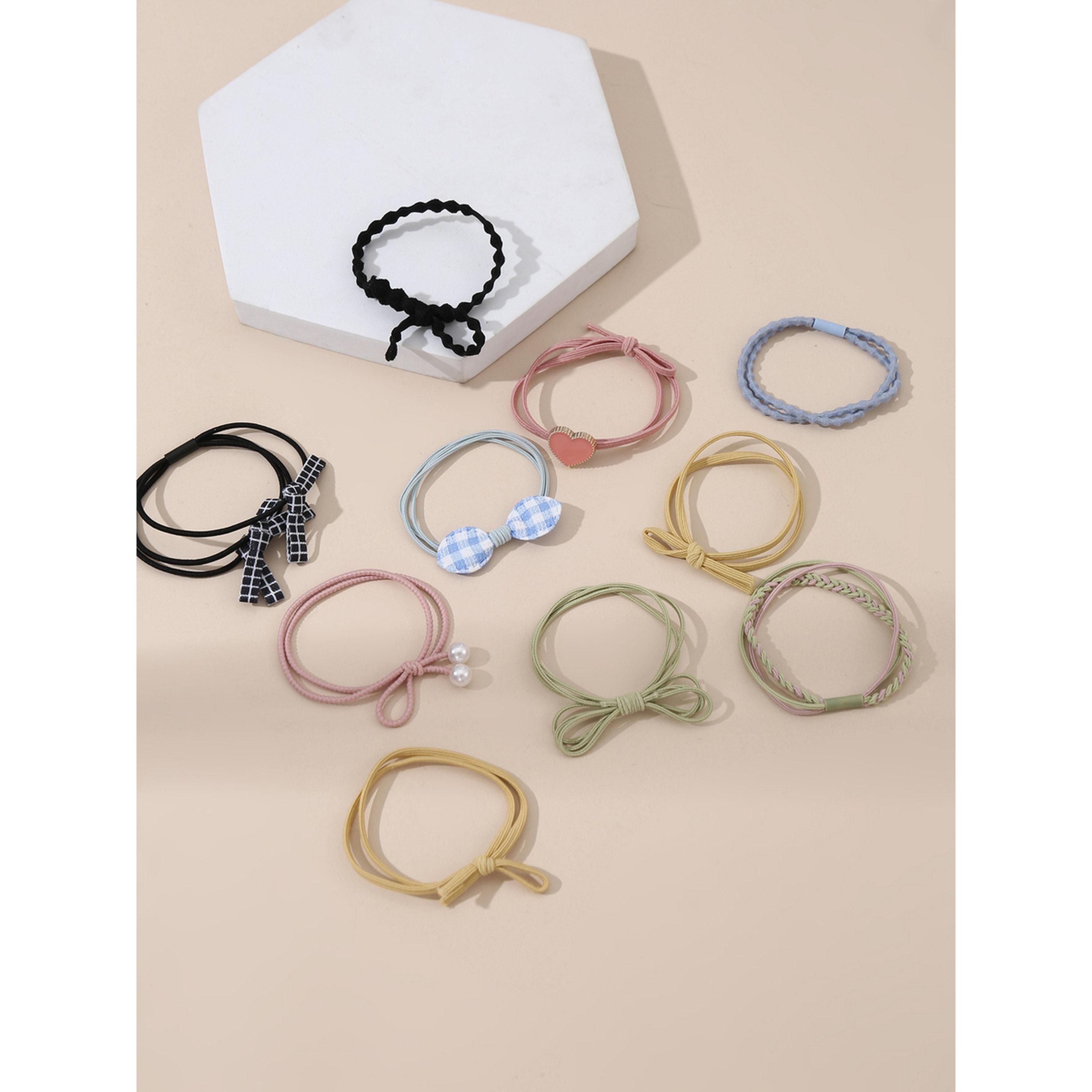 طقم ربطات شعر بعقدة 10 قطع-women-hairaccessories-bands-image-2