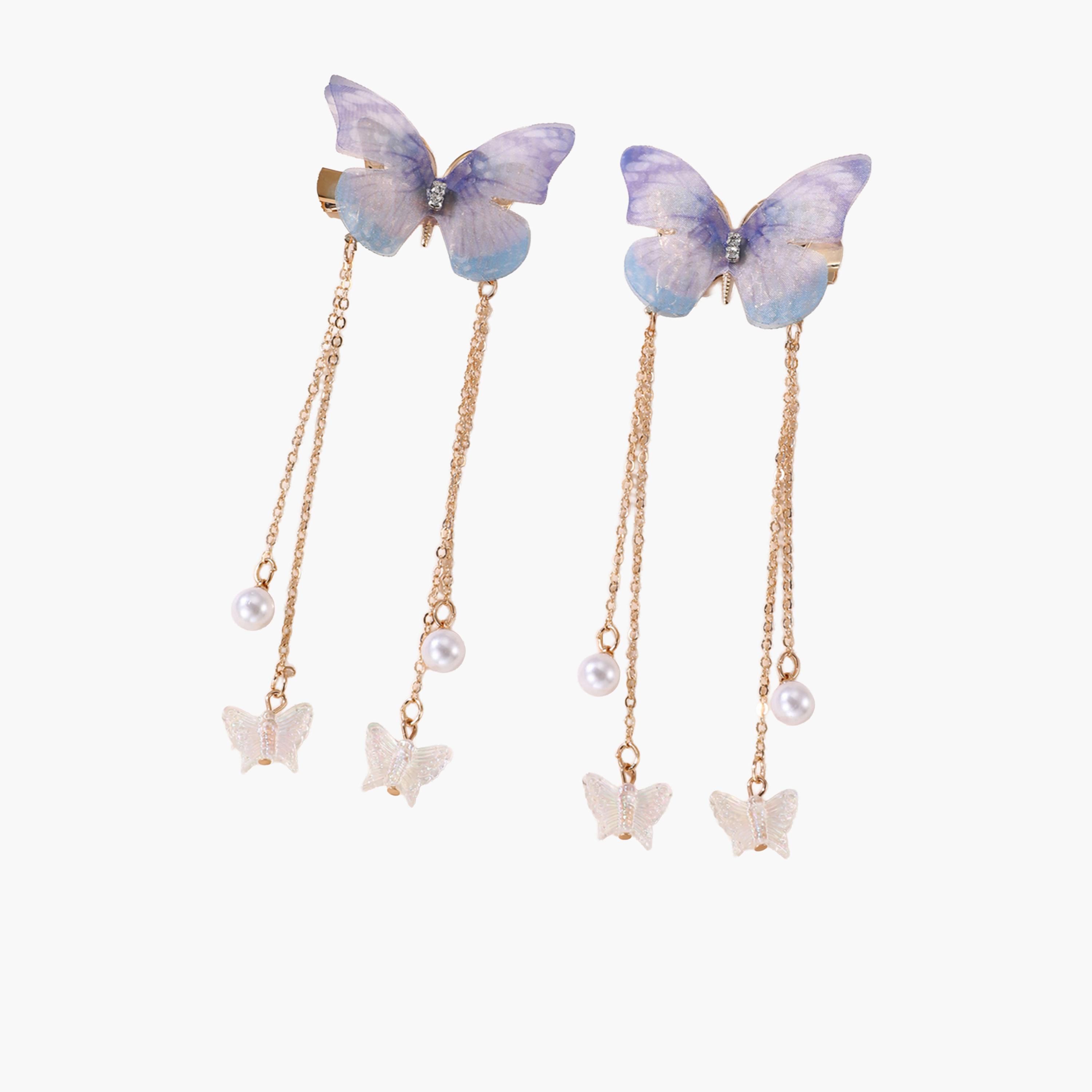 Take Two Pack of 2 - Purple Butterfly Hair Clips-women-hairaccessories-clips-image-1