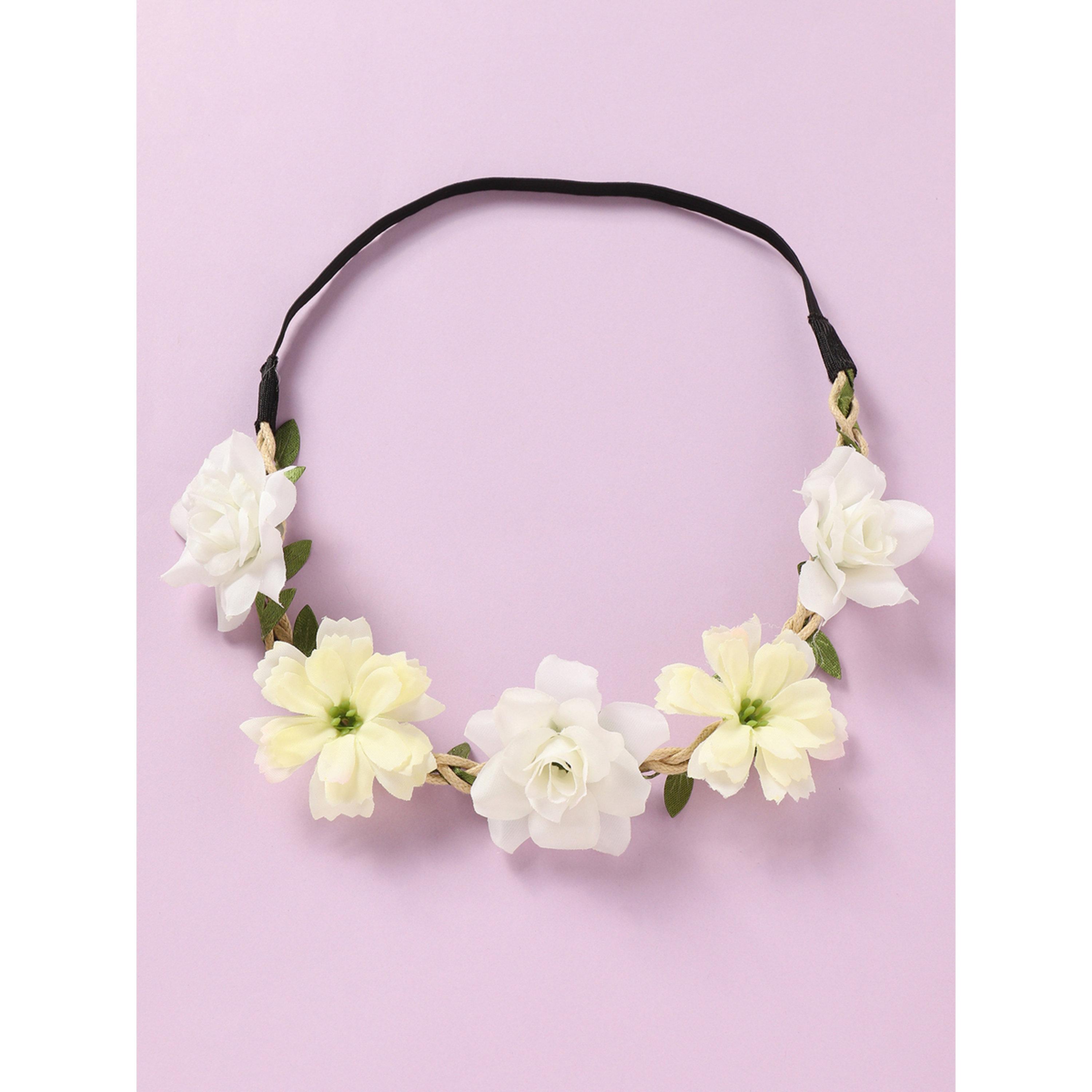 ربطة شعر بيضاء بنقشة زهور-women-hairaccessories-bands-image-1