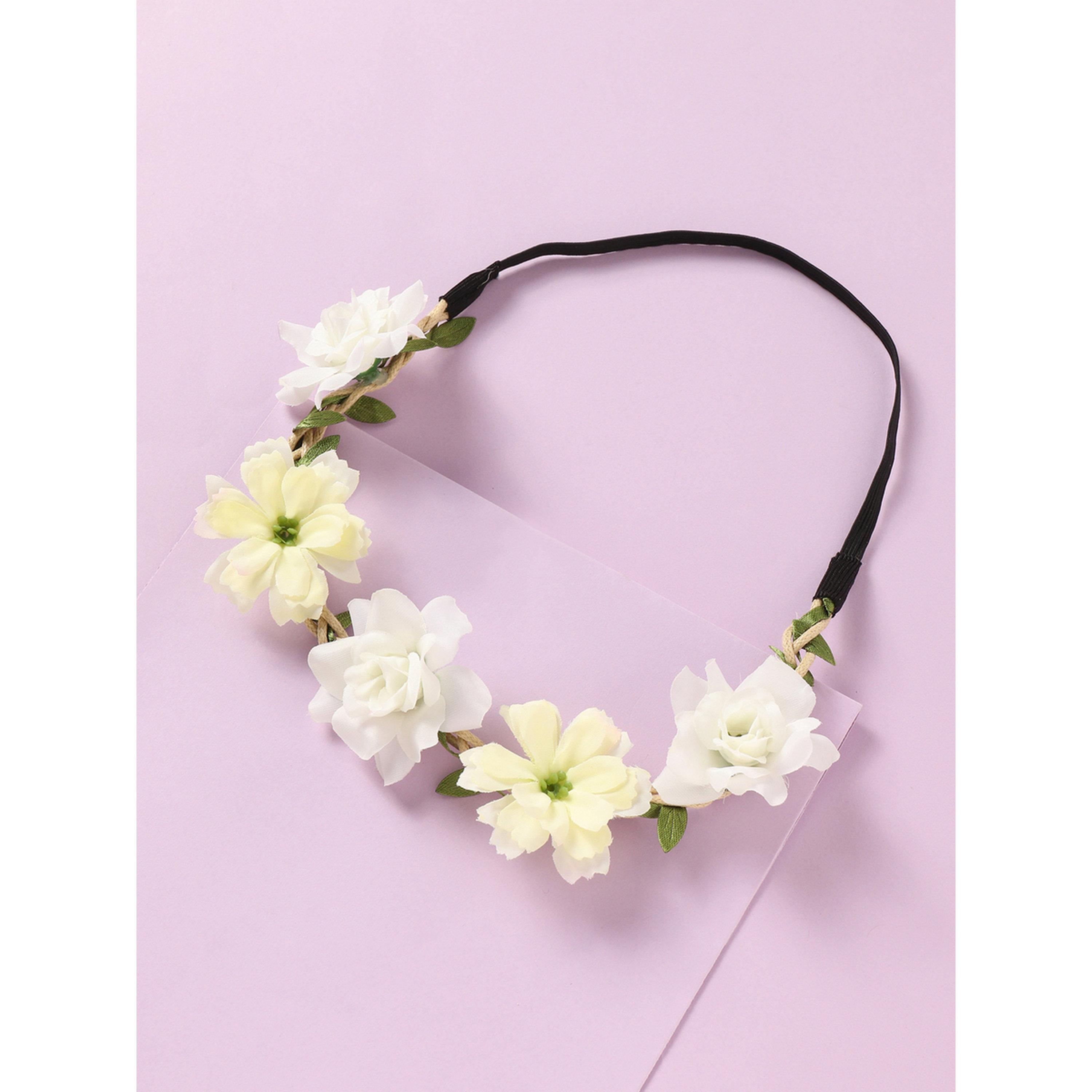 ربطة شعر بيضاء بنقشة زهور-women-hairaccessories-bands-image-2