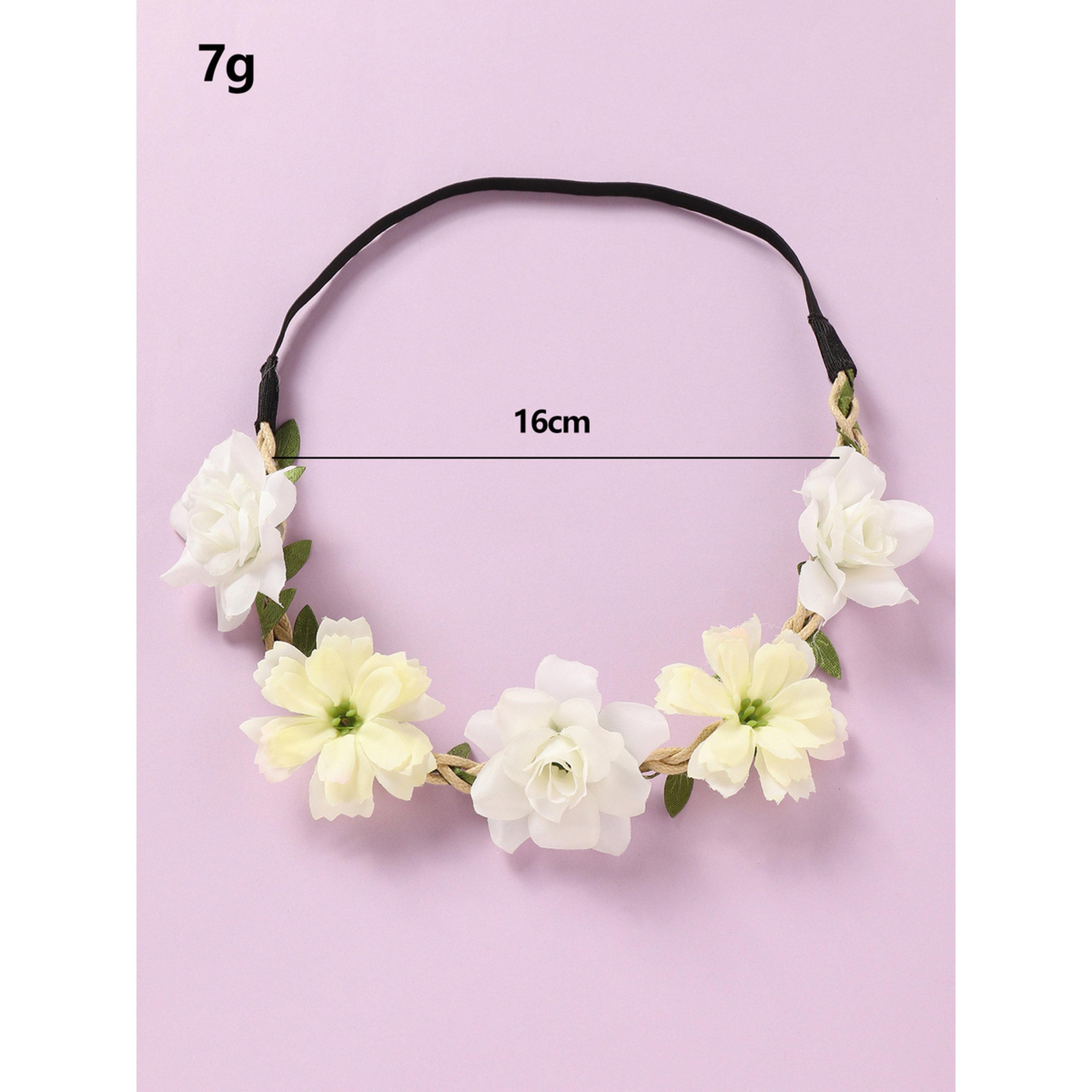 ربطة شعر بيضاء بنقشة زهور-women-hairaccessories-bands-image-5