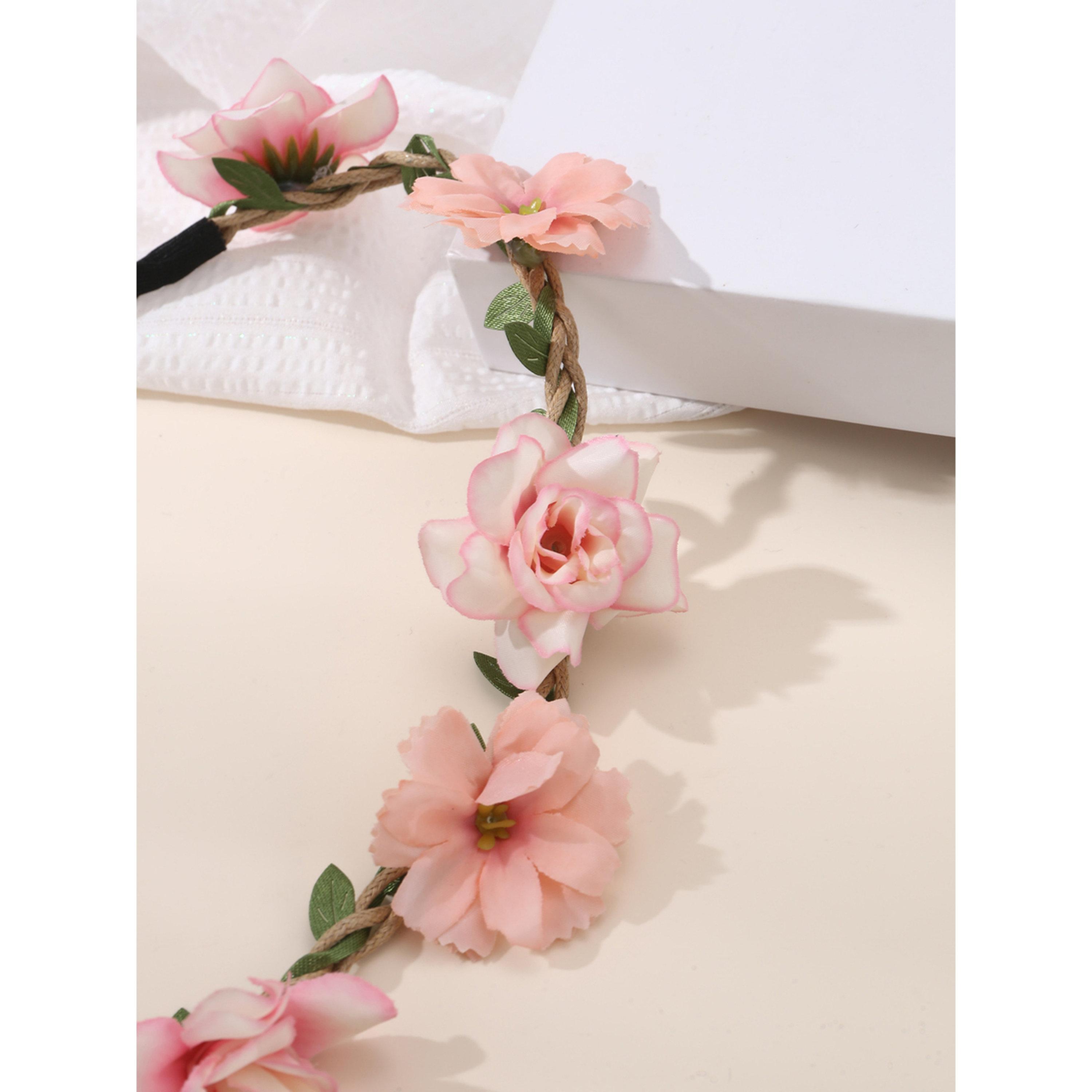 Take Two Pink Floral Hair Tie-women-hairaccessories-bands-image-2