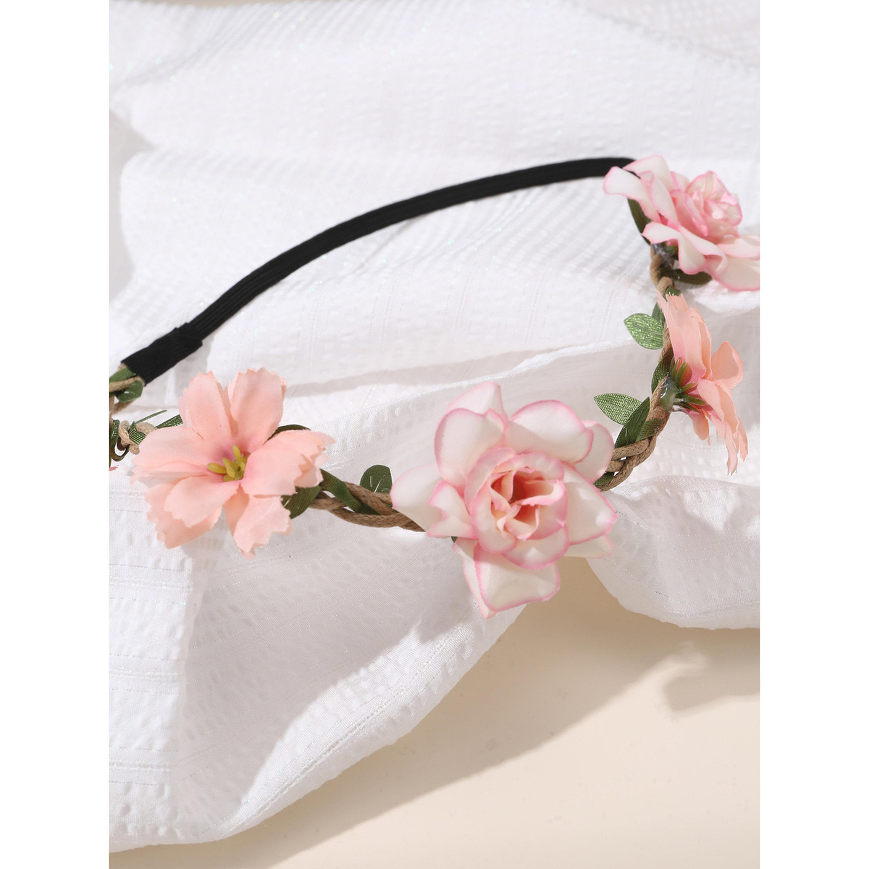 Take Two Pink Floral Hair Tie-women-hairaccessories-bands-image-3