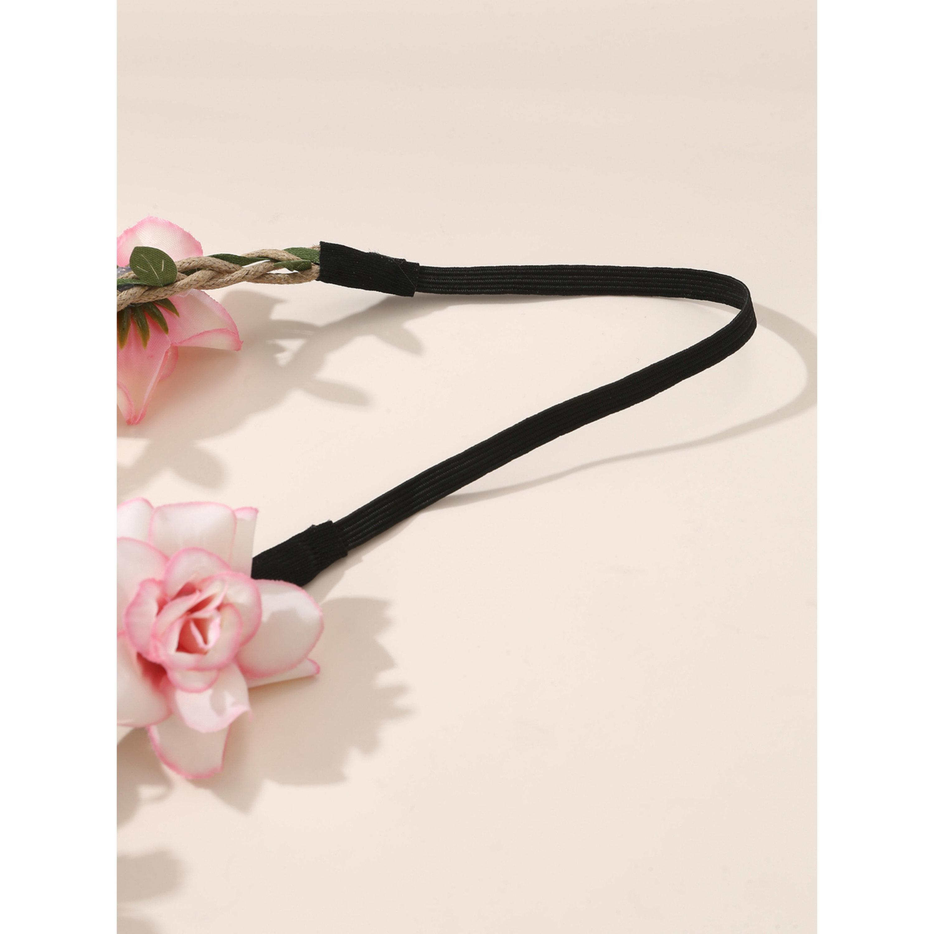 Take Two Pink Floral Hair Tie-women-hairaccessories-bands-image-5