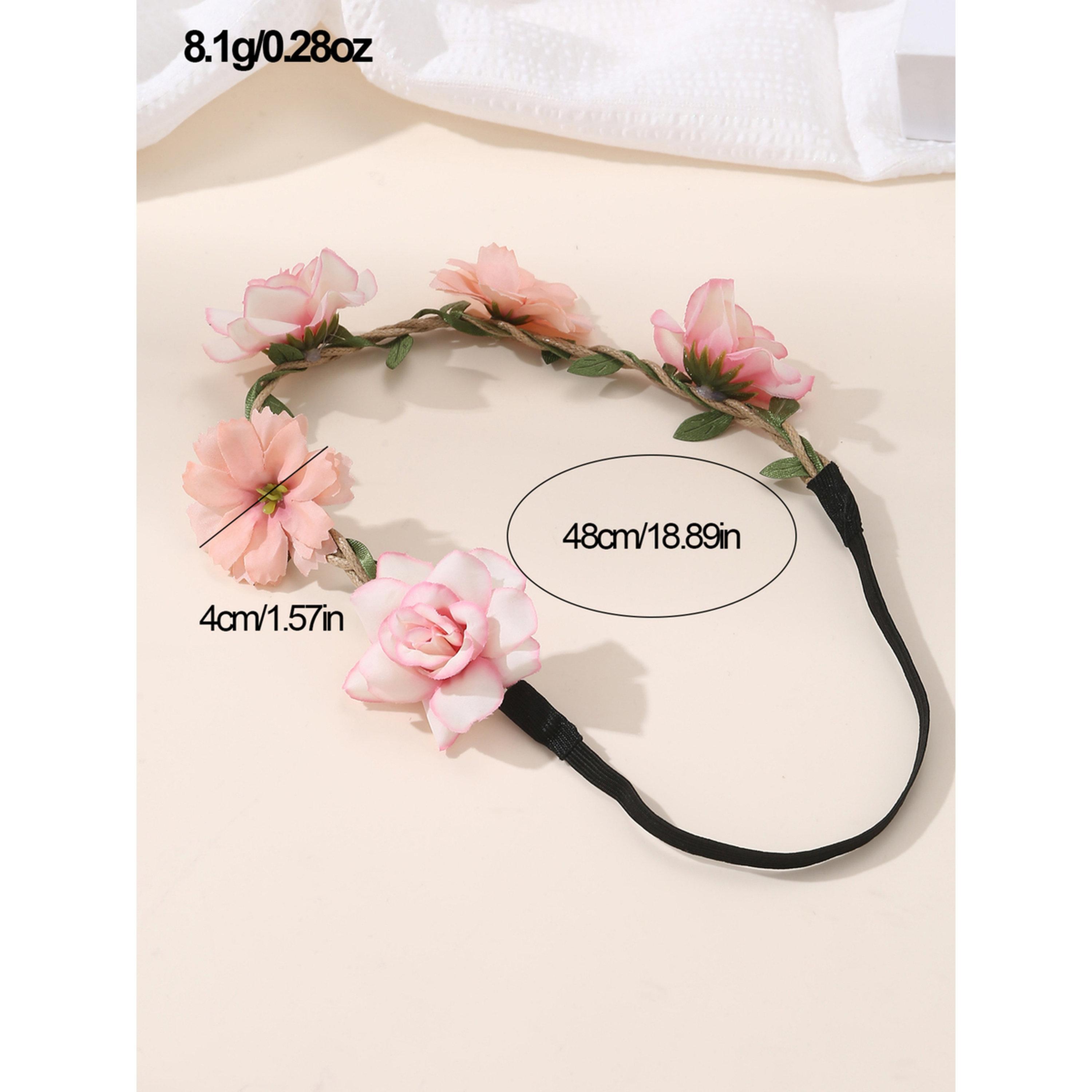 ربطة شعر وردية بنقشة زهور-women-hairaccessories-bands-image-6