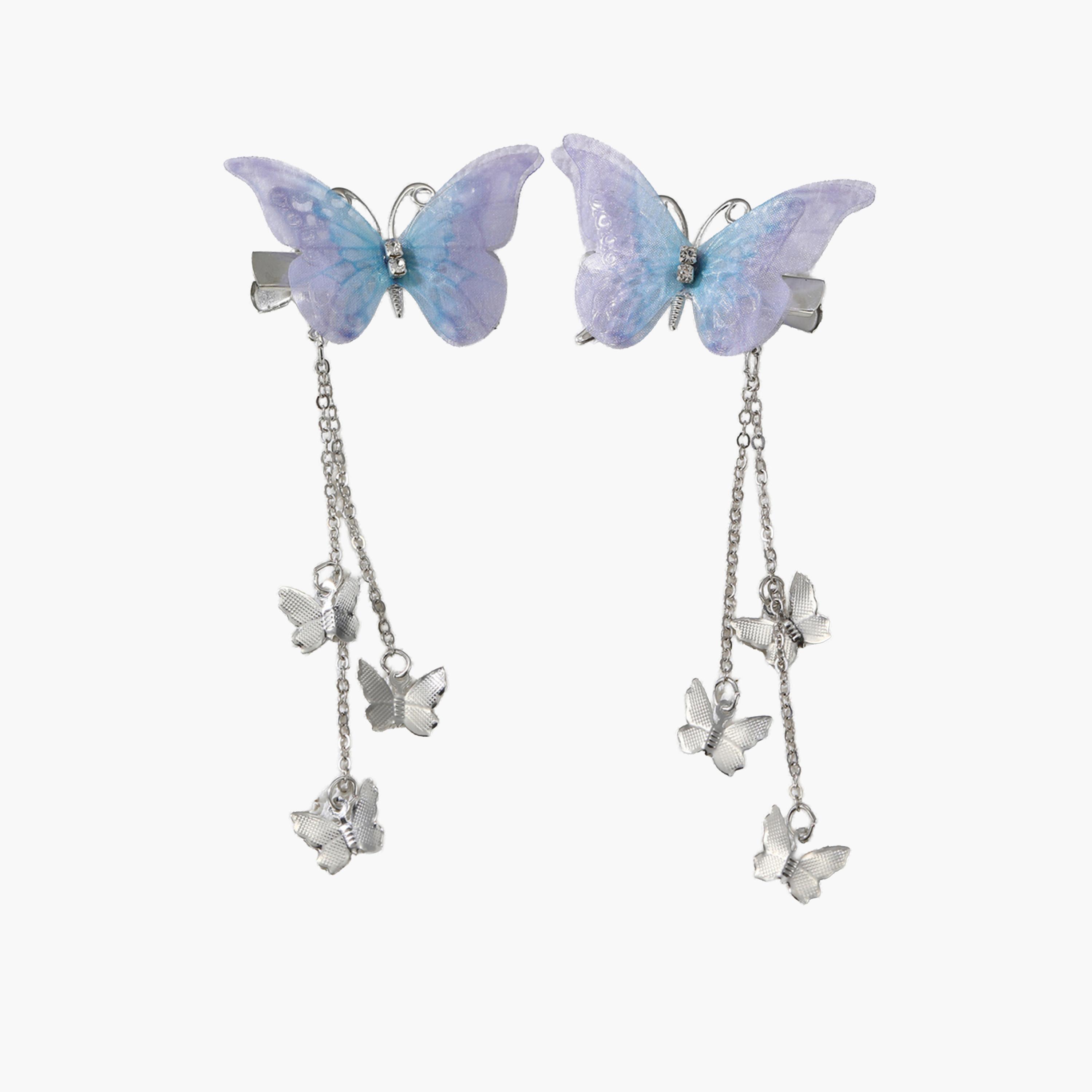 Take Two Pack of 2 - Blue Butterfly Hair Clips-women-hairaccessories-clips-image-1