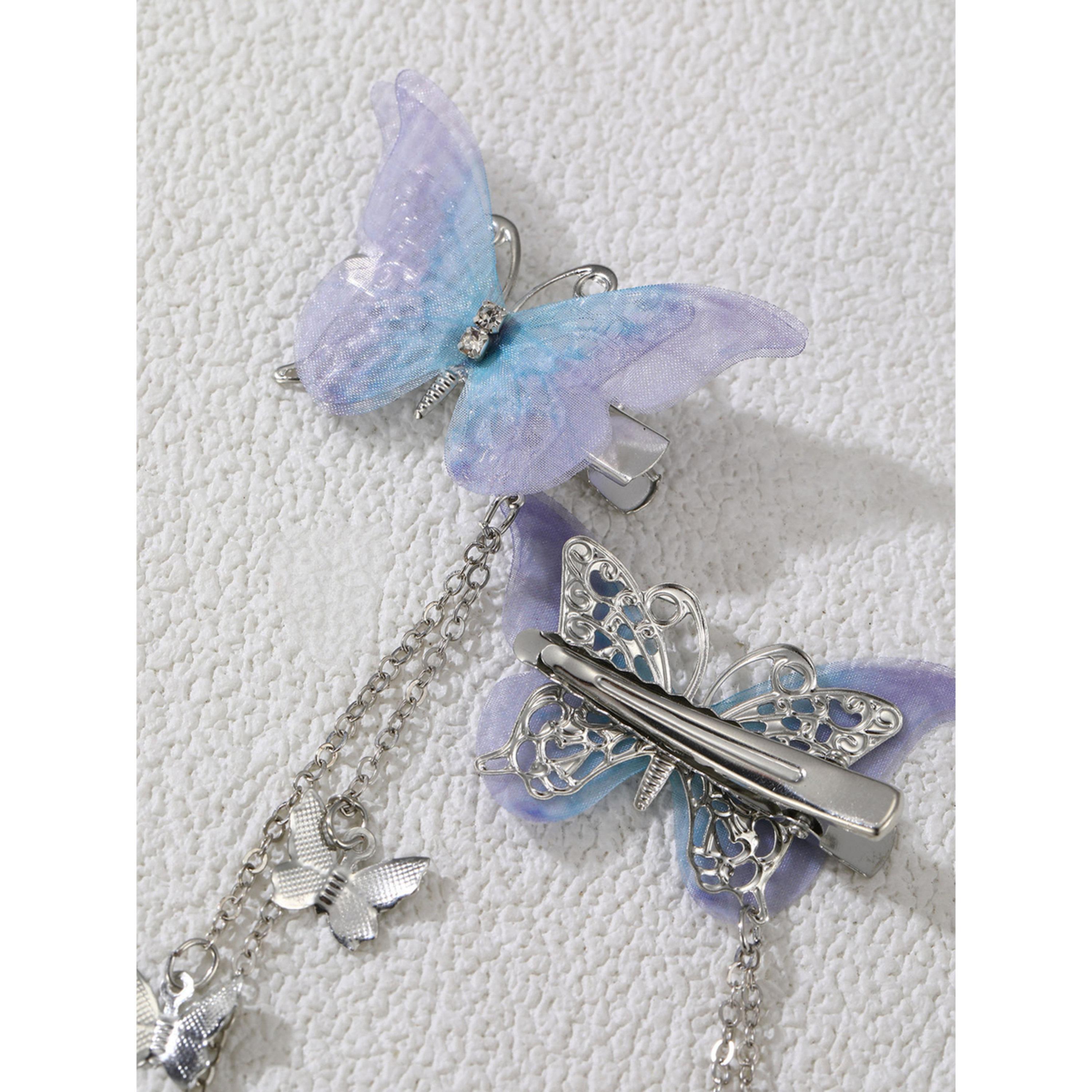 Take Two Pack of 2 - Blue Butterfly Hair Clips-women-hairaccessories-clips-image-5