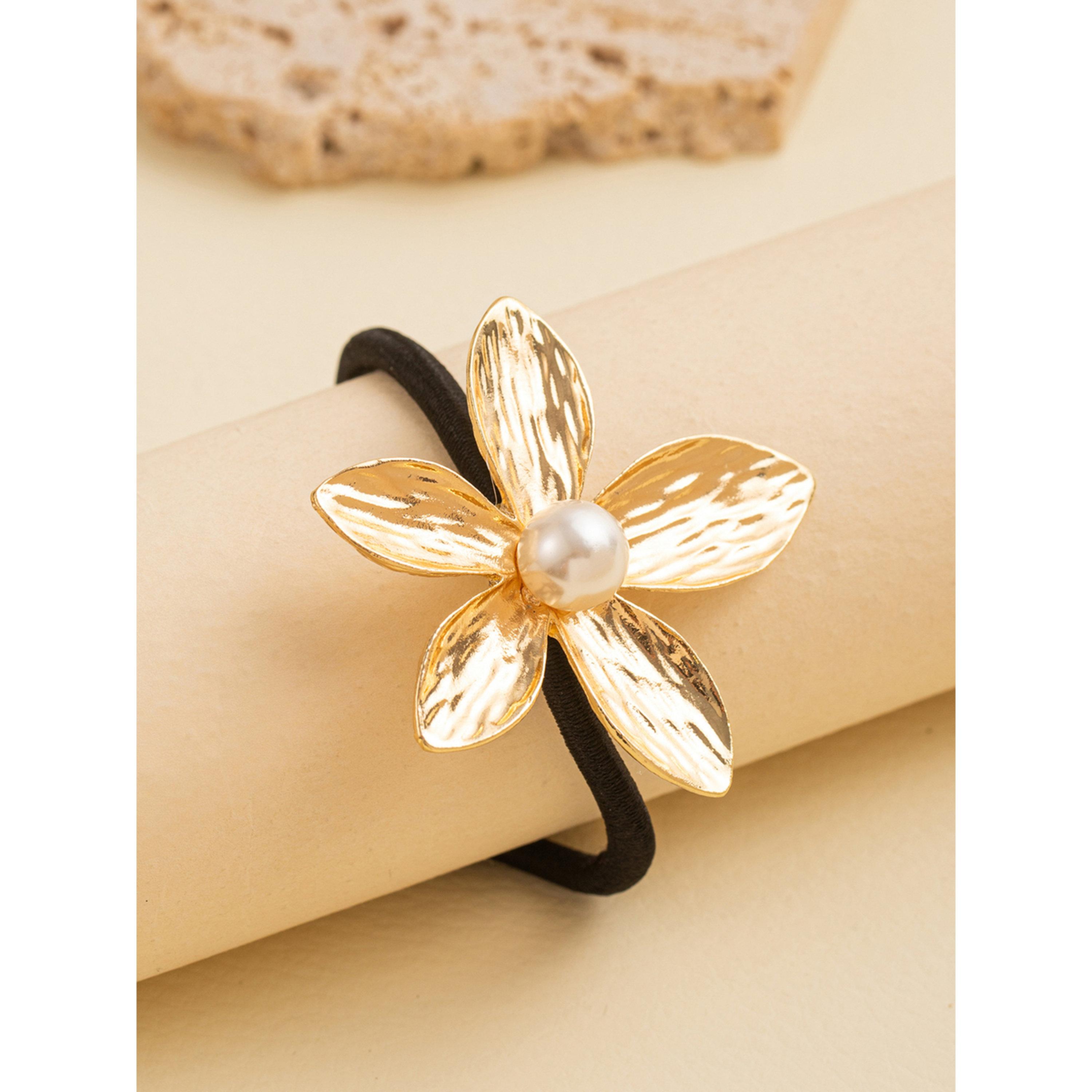 طقم ربطات شعر بزهرة ذهبية 3 قطع-women-hairaccessories-bands-image-5