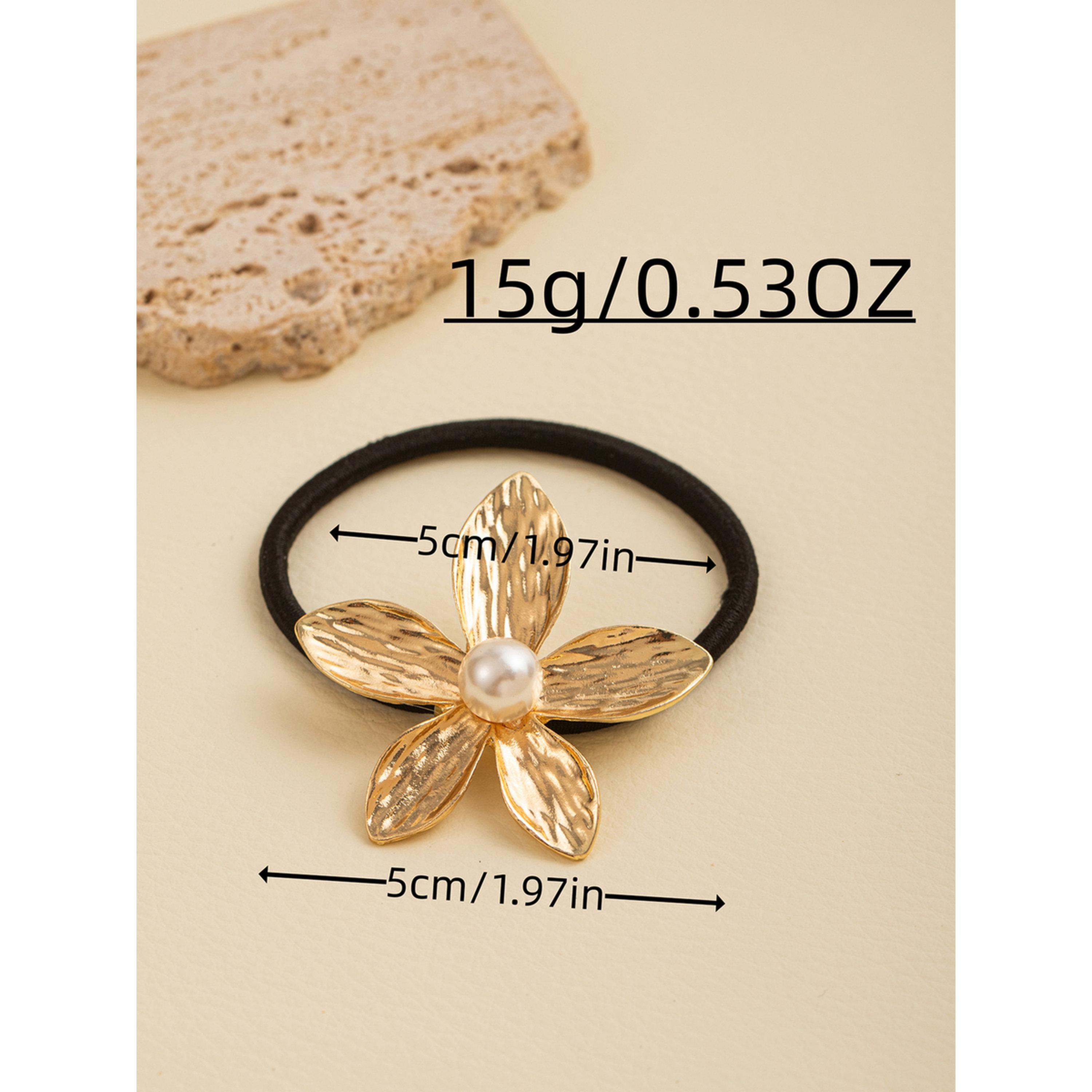 Take Two Pack of 3 - Golden Flower Hair Ties-women-hairaccessories-bands-image-6