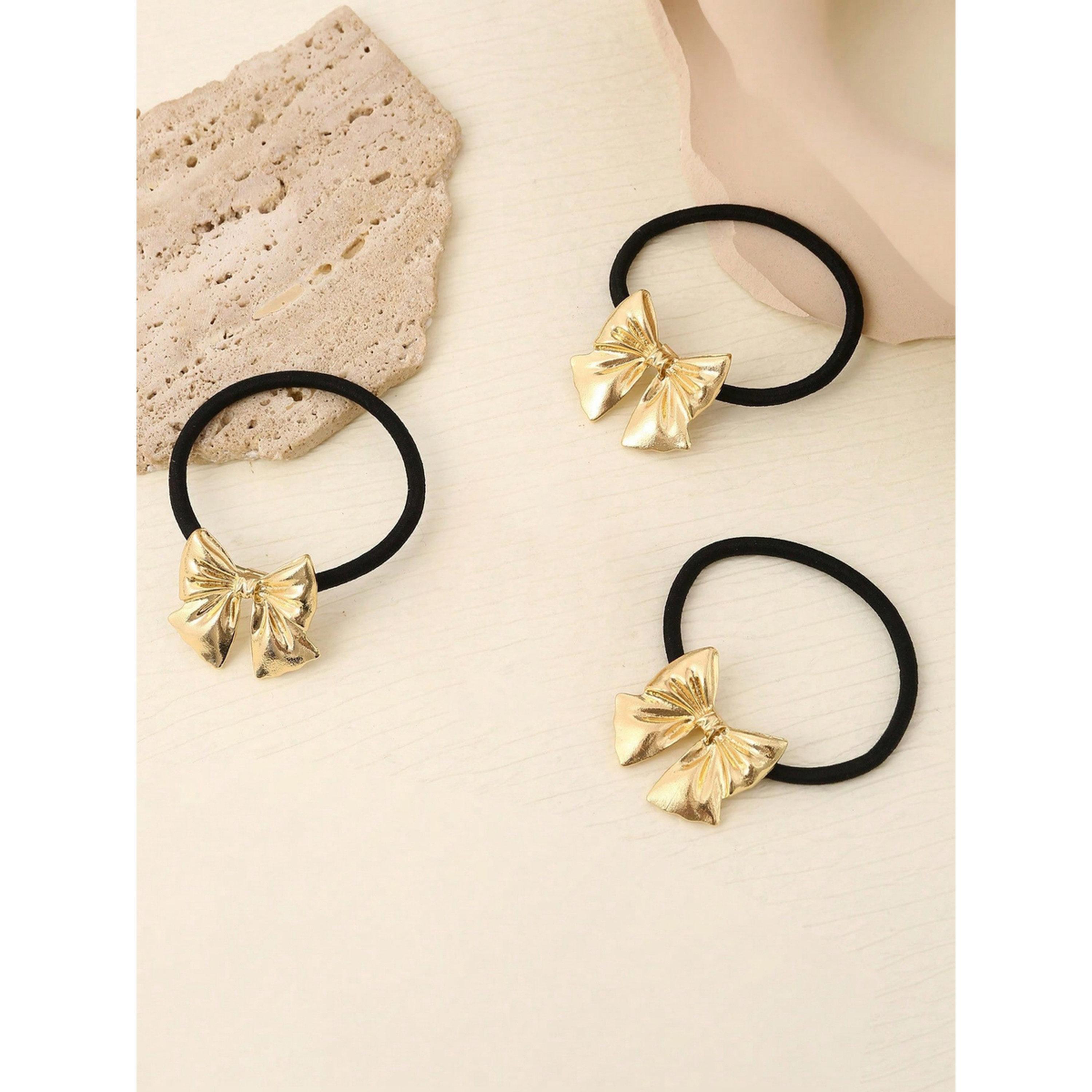 طقم ربطات شعر بعقدة ذهبية 3 قطع-women-hairaccessories-bands-image-4