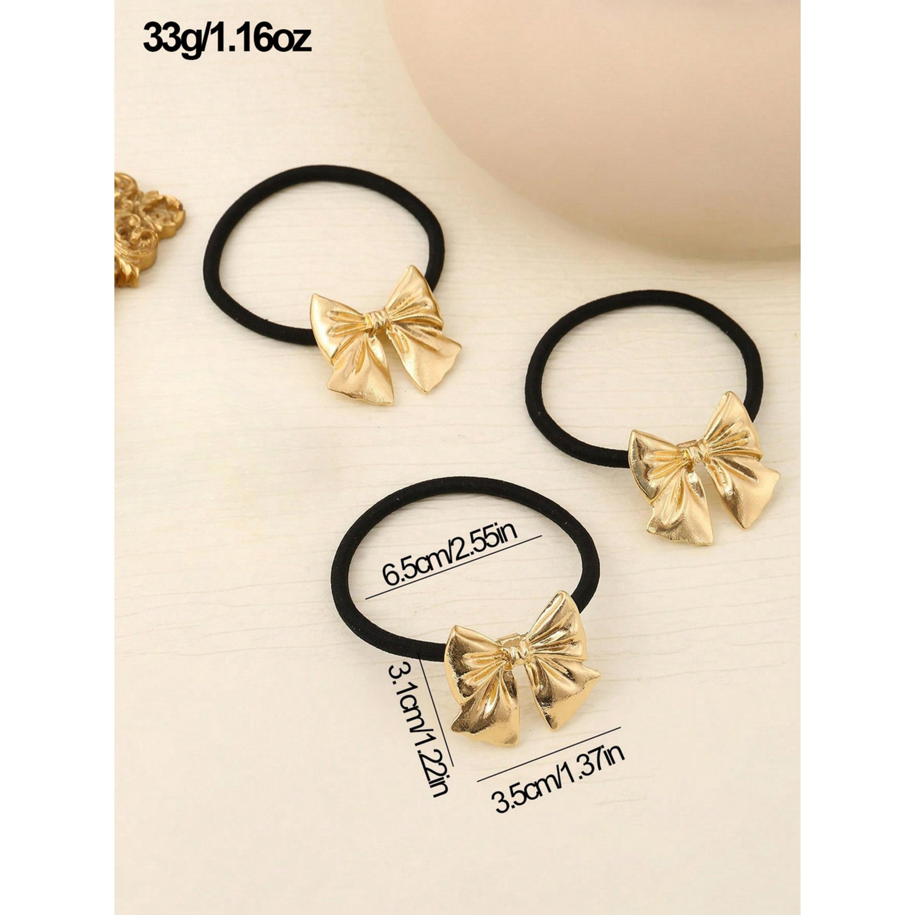 طقم ربطات شعر بعقدة ذهبية 3 قطع-women-hairaccessories-bands-image-5