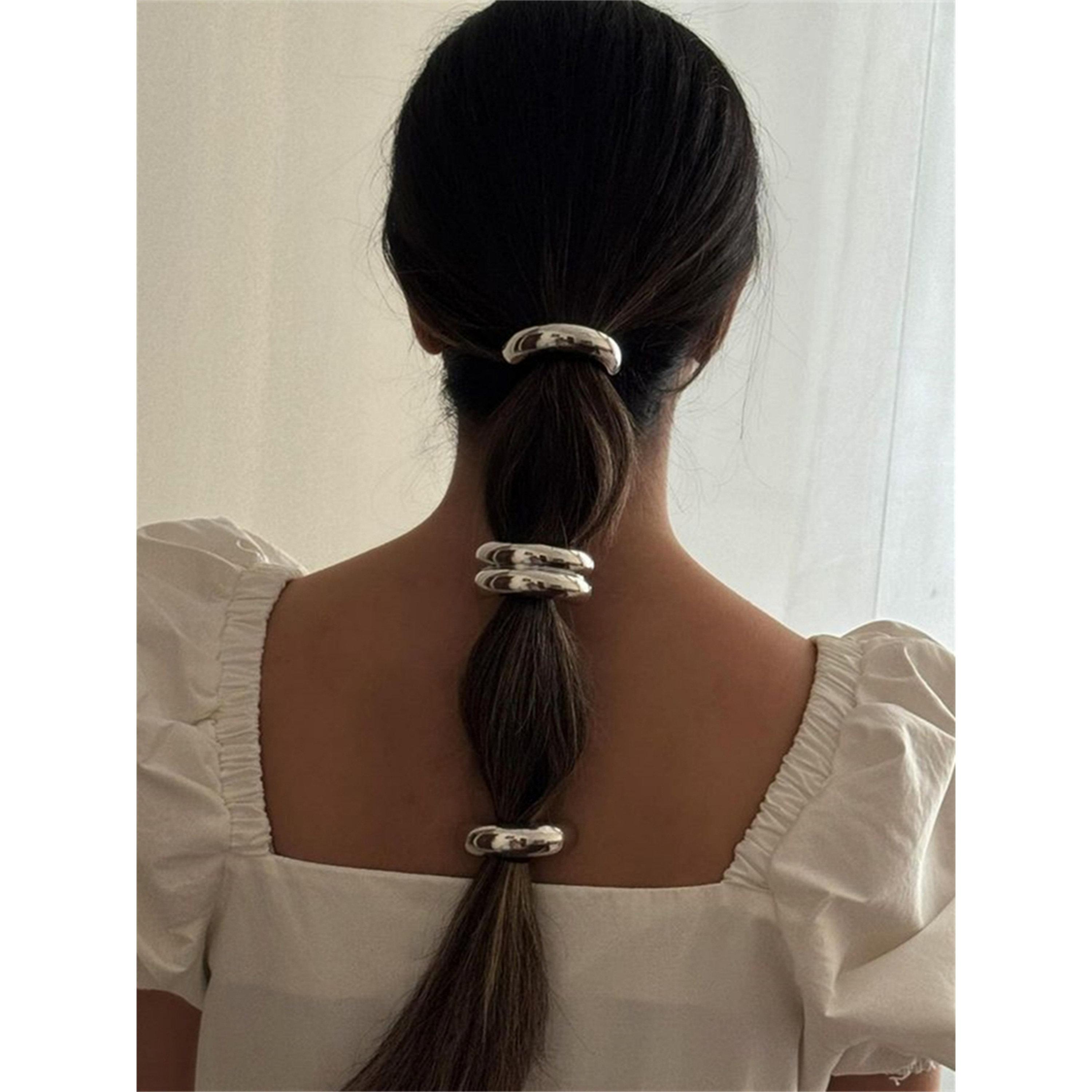 Take Two Silver Hair Tie-women-hairaccessories-bands-image-2