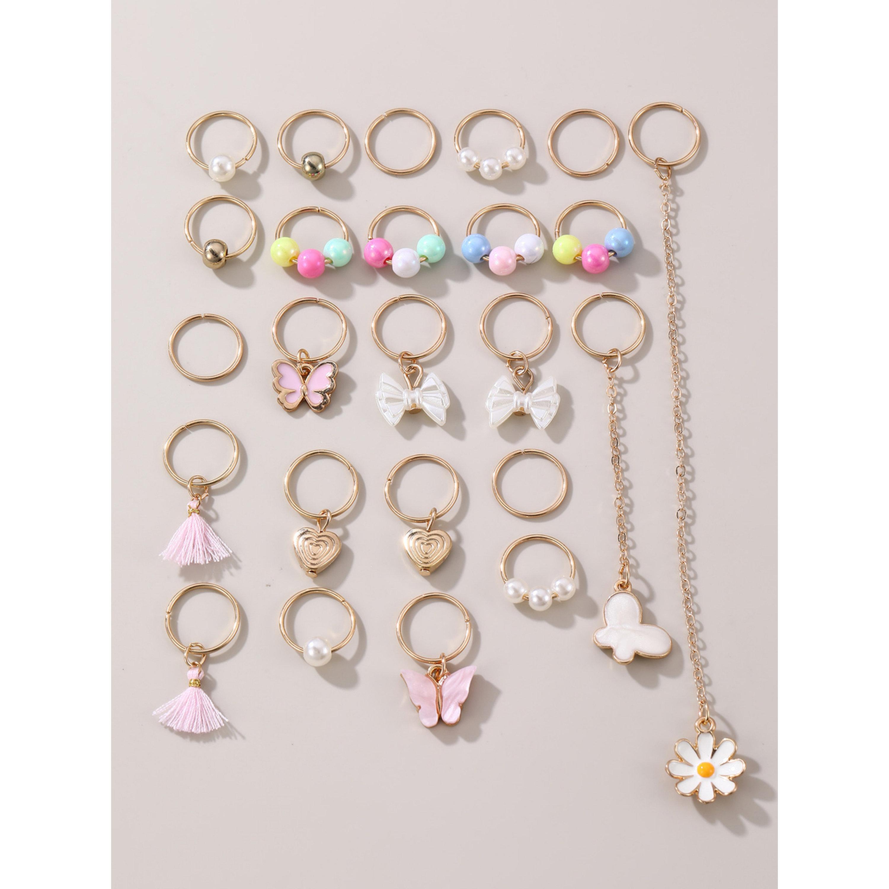 طقم زينة شعر بعقدة ذهبية 24 قطعة-women-hairaccessories-image-1