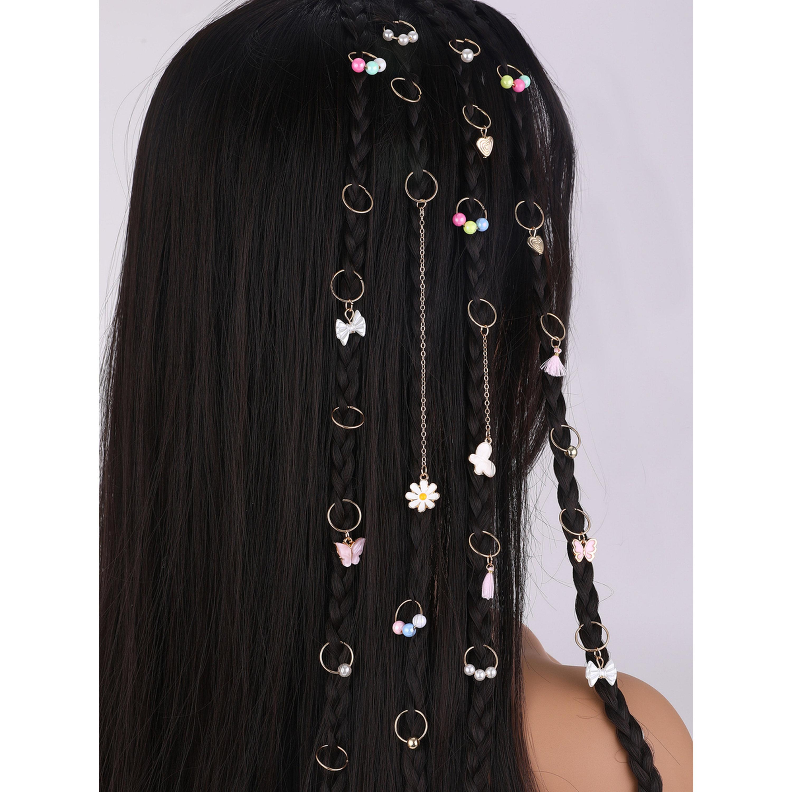 طقم زينة شعر بعقدة ذهبية 24 قطعة-women-hairaccessories-image-2