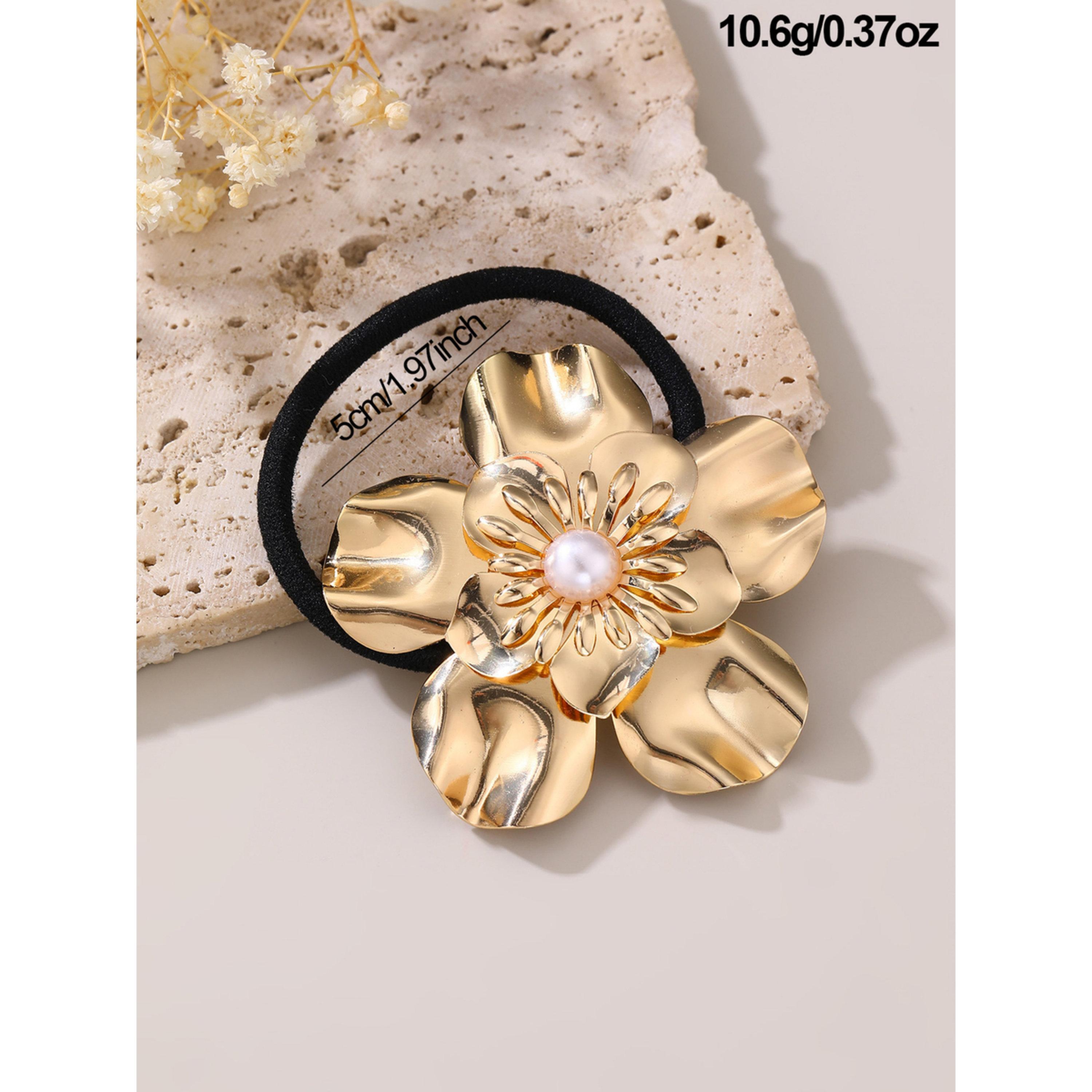طقم ربطات شعر بزهرة ذهبية 3 قطع-women-hairaccessories-bands-image-5
