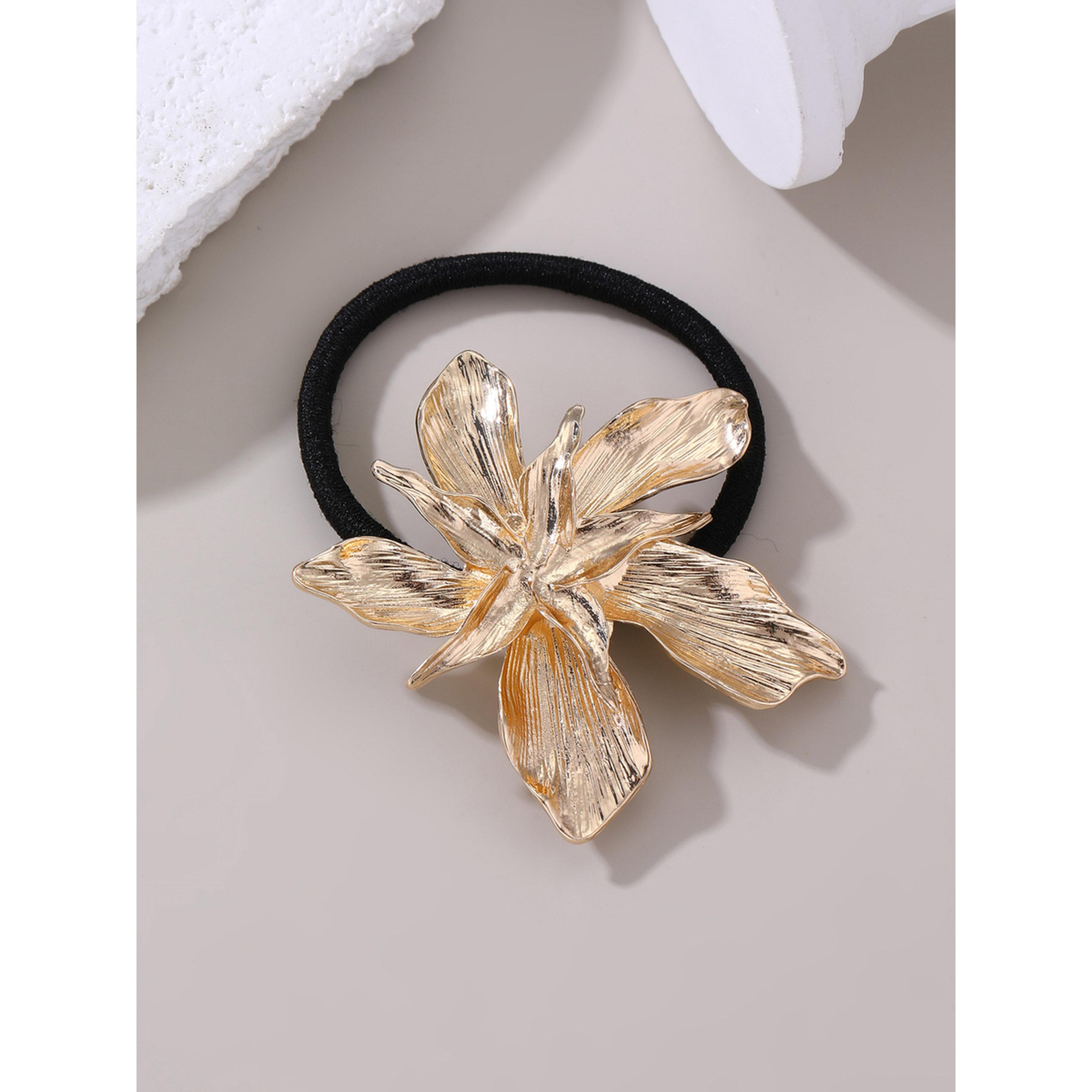 طقم ربطات شعر بزهرة ذهبية 3 قطع-women-hairaccessories-bands-image-4