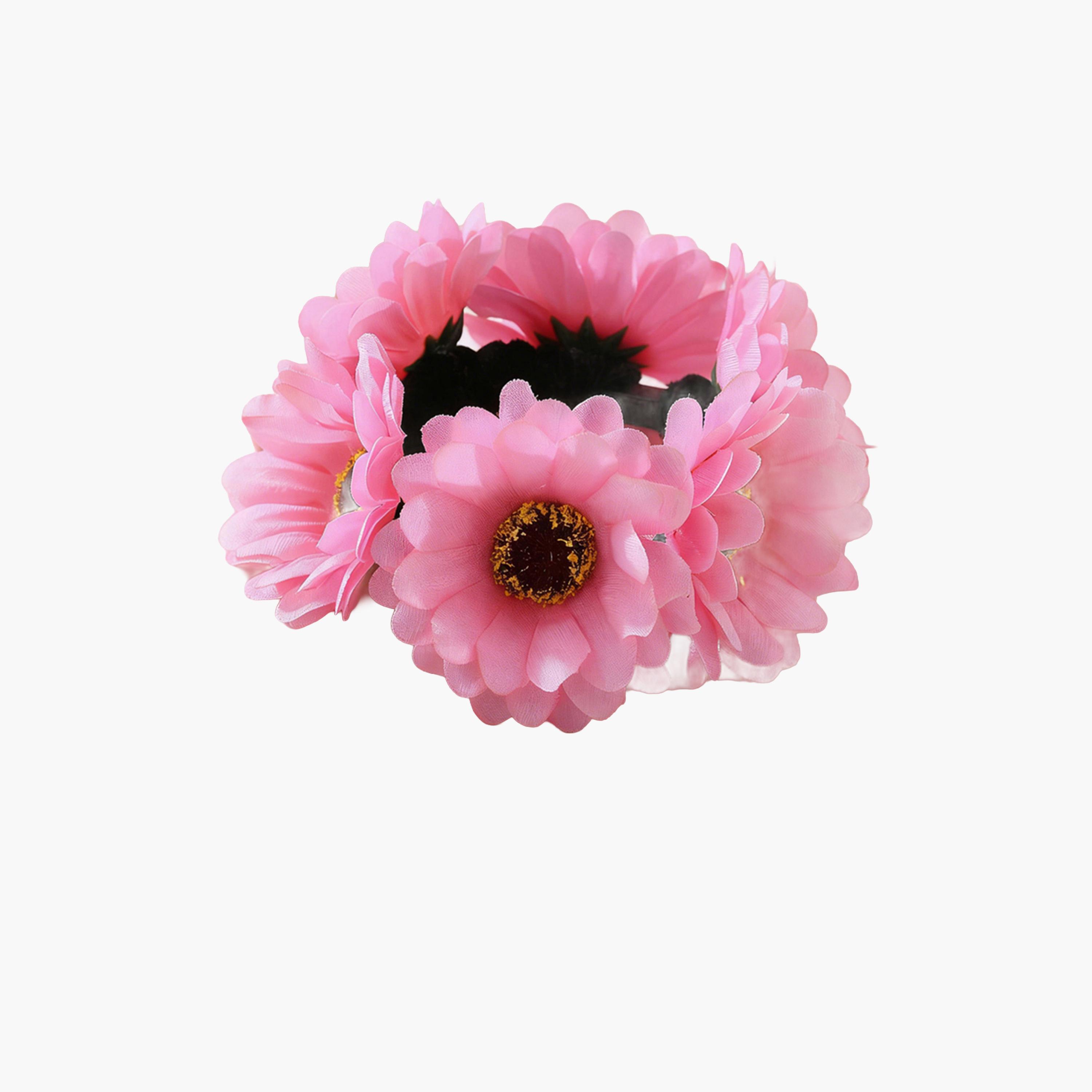 Take Two Pink Flower Hair Tie-women-hairaccessories-bands-image-1