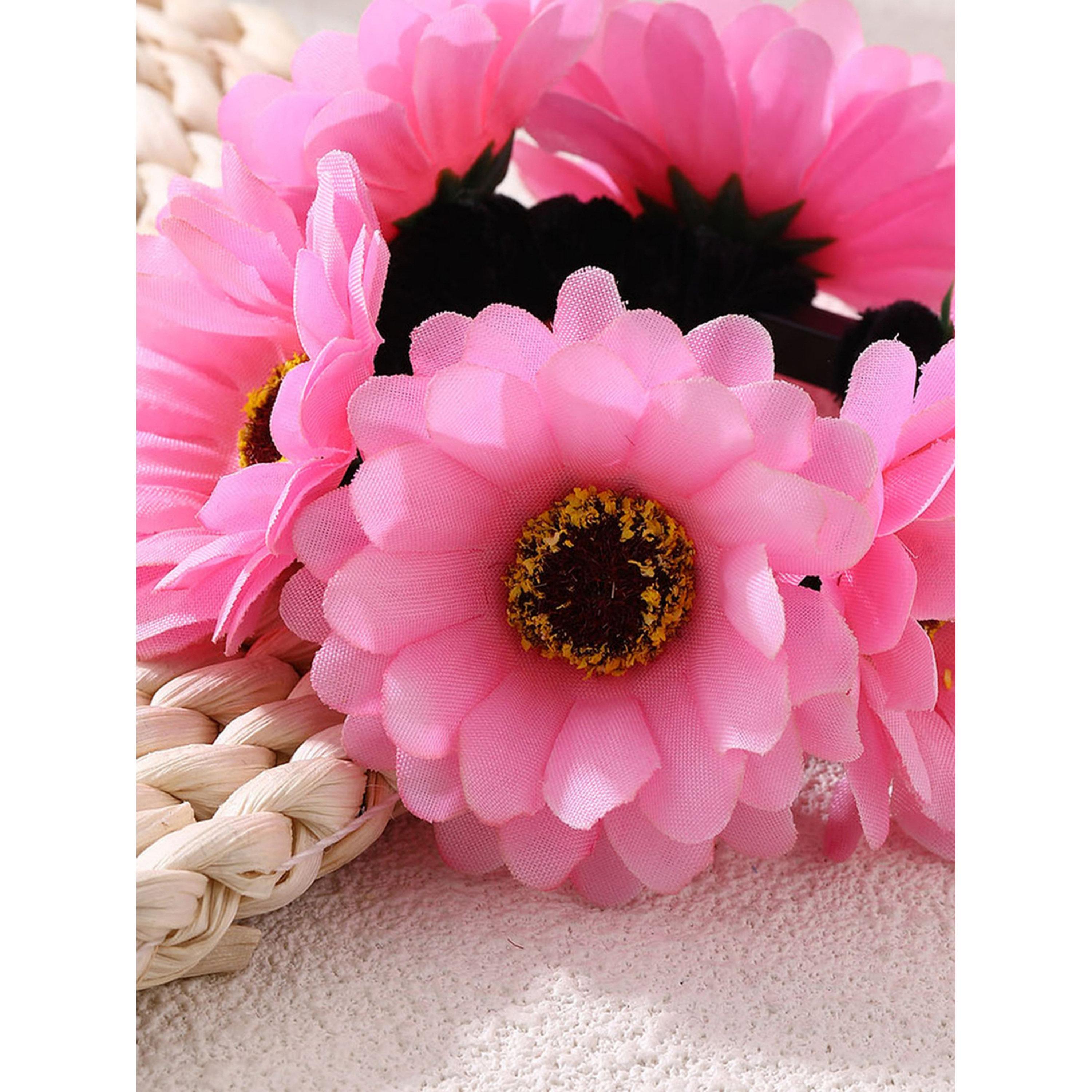 ربطة شعر بزهرة وردية-women-hairaccessories-bands-image-3