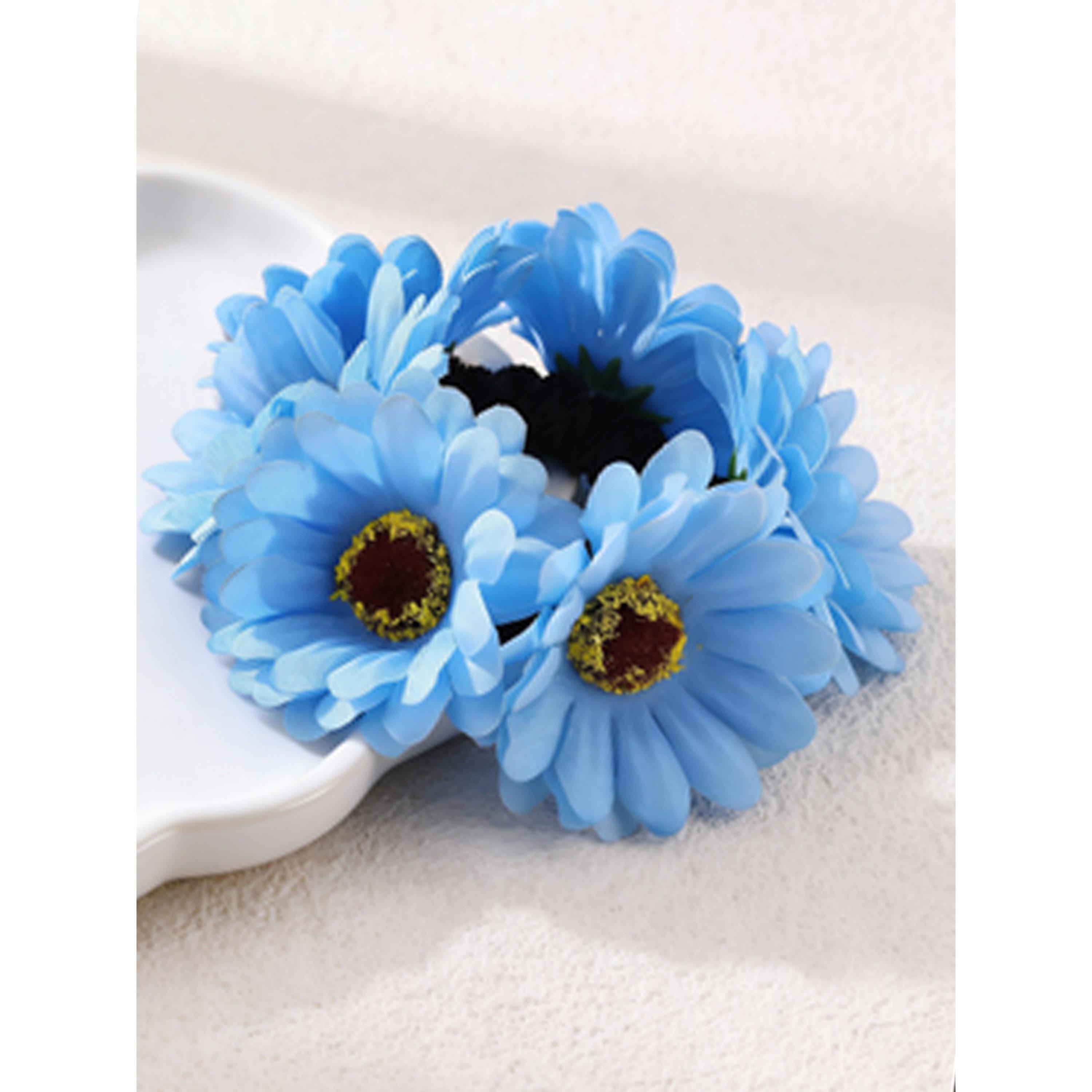 Take Two Blue Flower Hair Tie-women-hairaccessories-bands-image-5