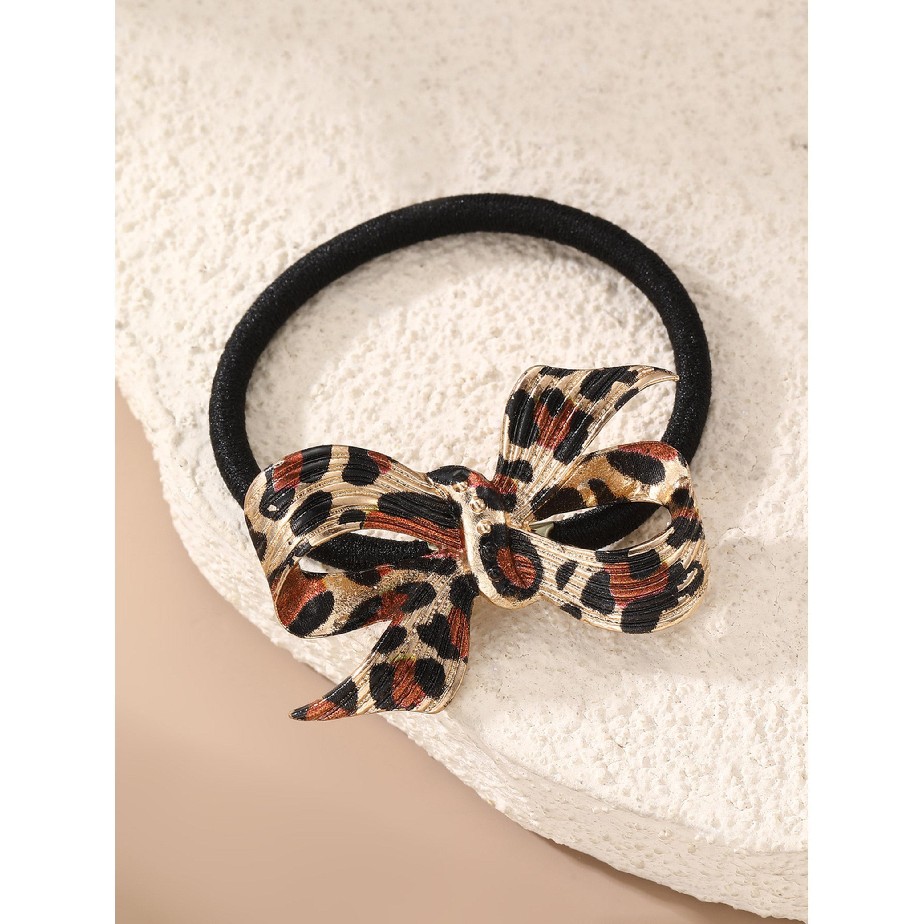 طقم ربطات شعر بعقدة بنقشة نمر 3 قطع-women-hairaccessories-bands-image-4