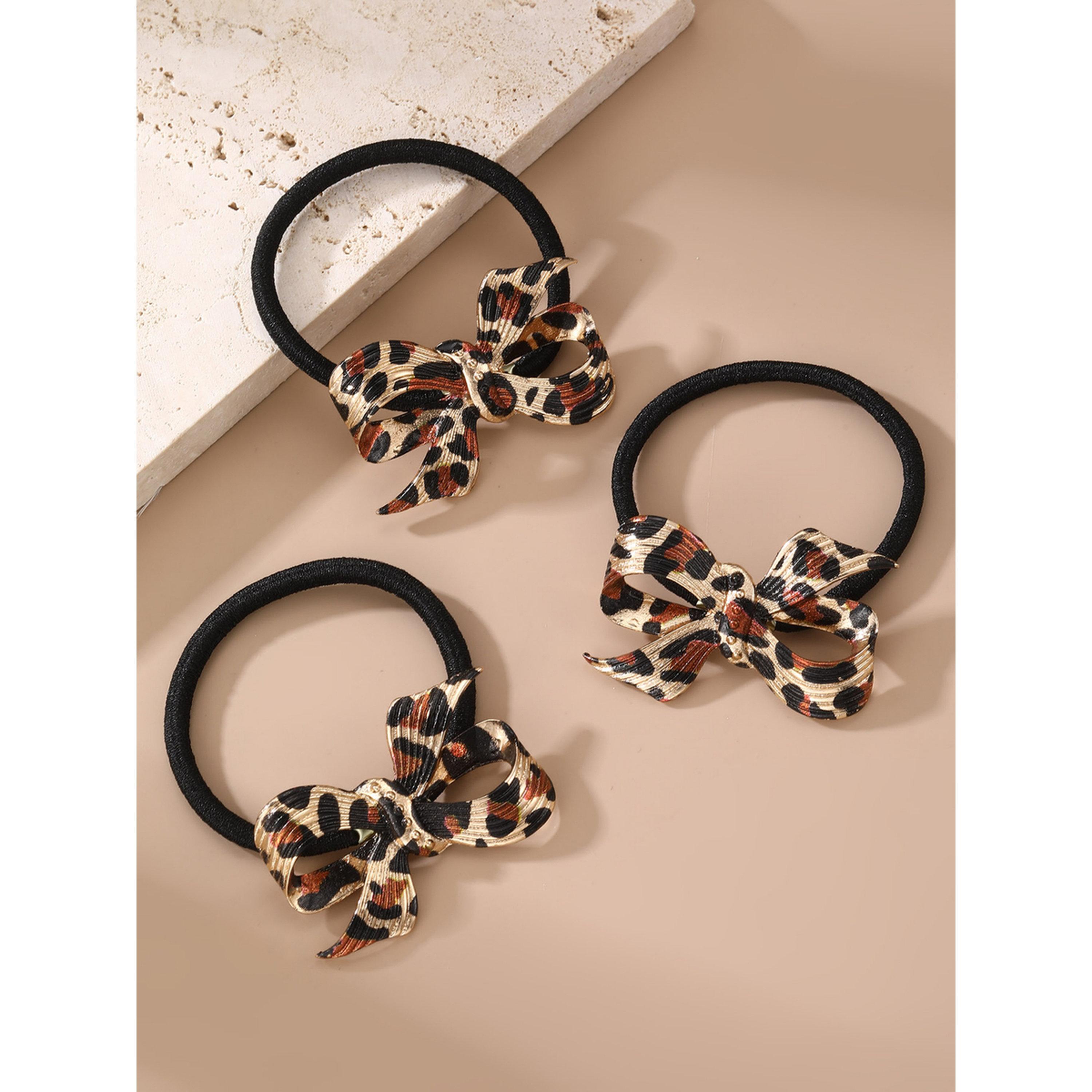 طقم ربطات شعر بعقدة بنقشة نمر 3 قطع-women-hairaccessories-bands-image-6