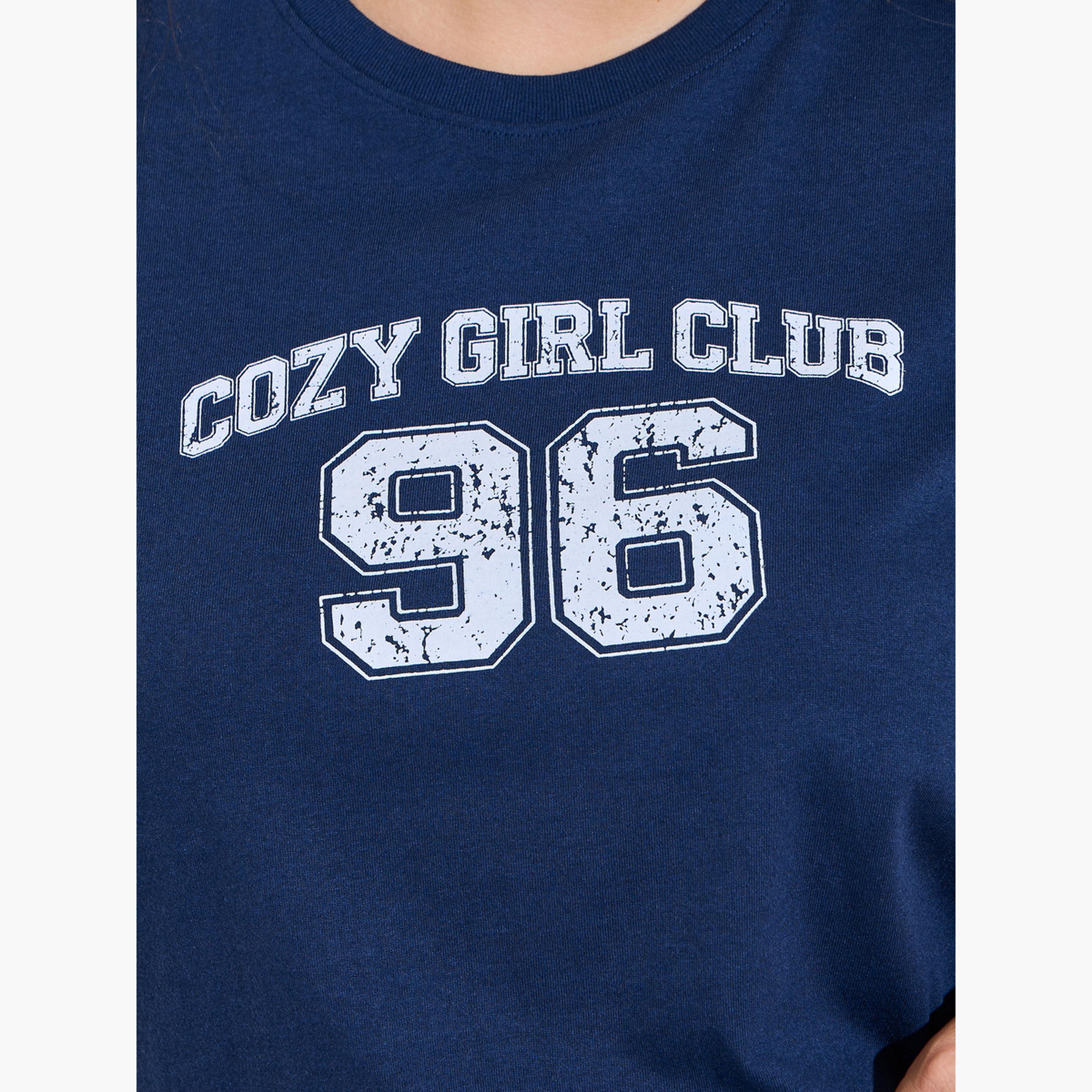 طقم بيجاما من بنطال كروهات وتيشيرت طبعة جرافيك بمقاس كبير-women-clothing-plussize-nightwear-nightwearsets-image-6