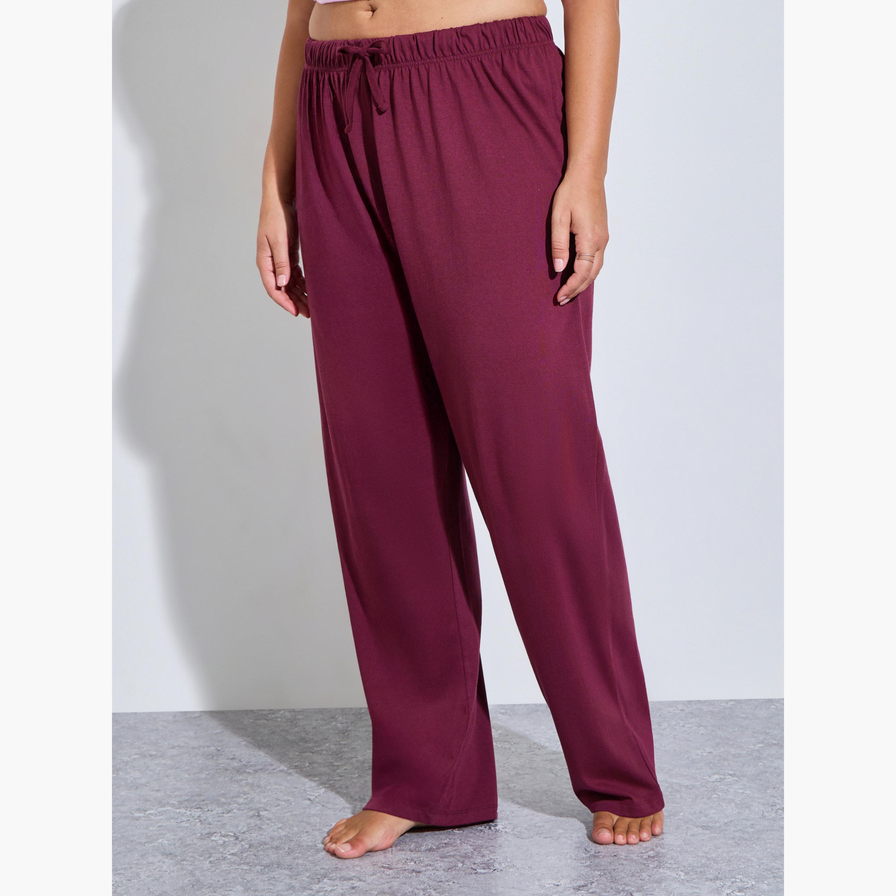 Styli Plus Size Palm Graphic Print T-Shirt and Pyjama Set-women-clothing-plussize-nightwear-nightwearsets-image-5