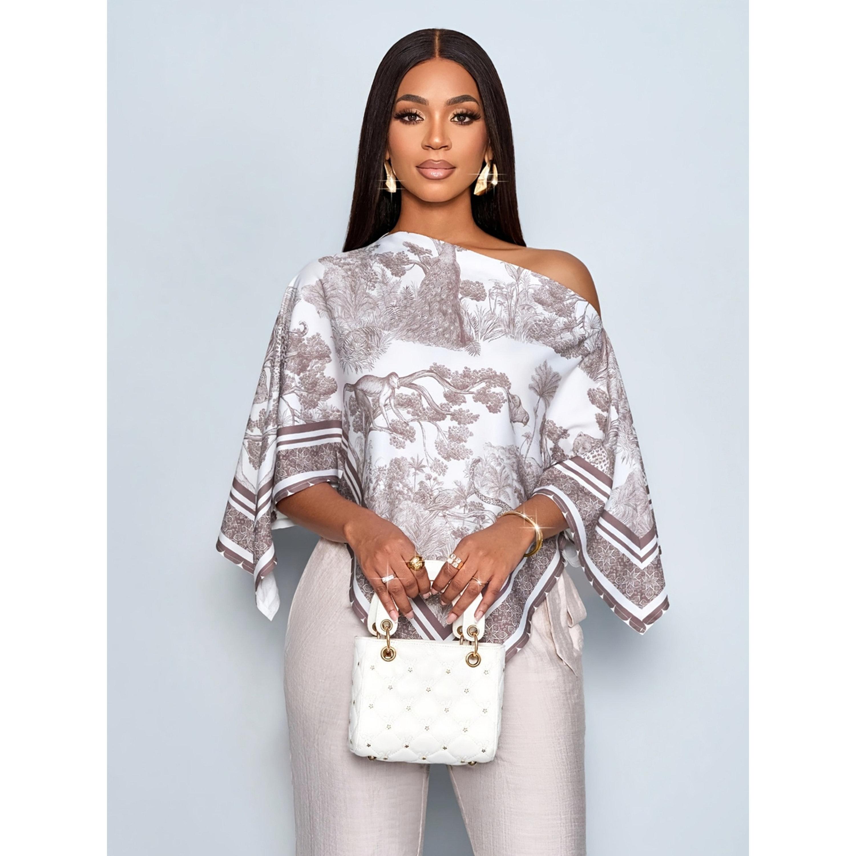 Take Two Beige Asymmetric Hem Printed Top-women-clothing-shirtsandblouses-blouses-image-3