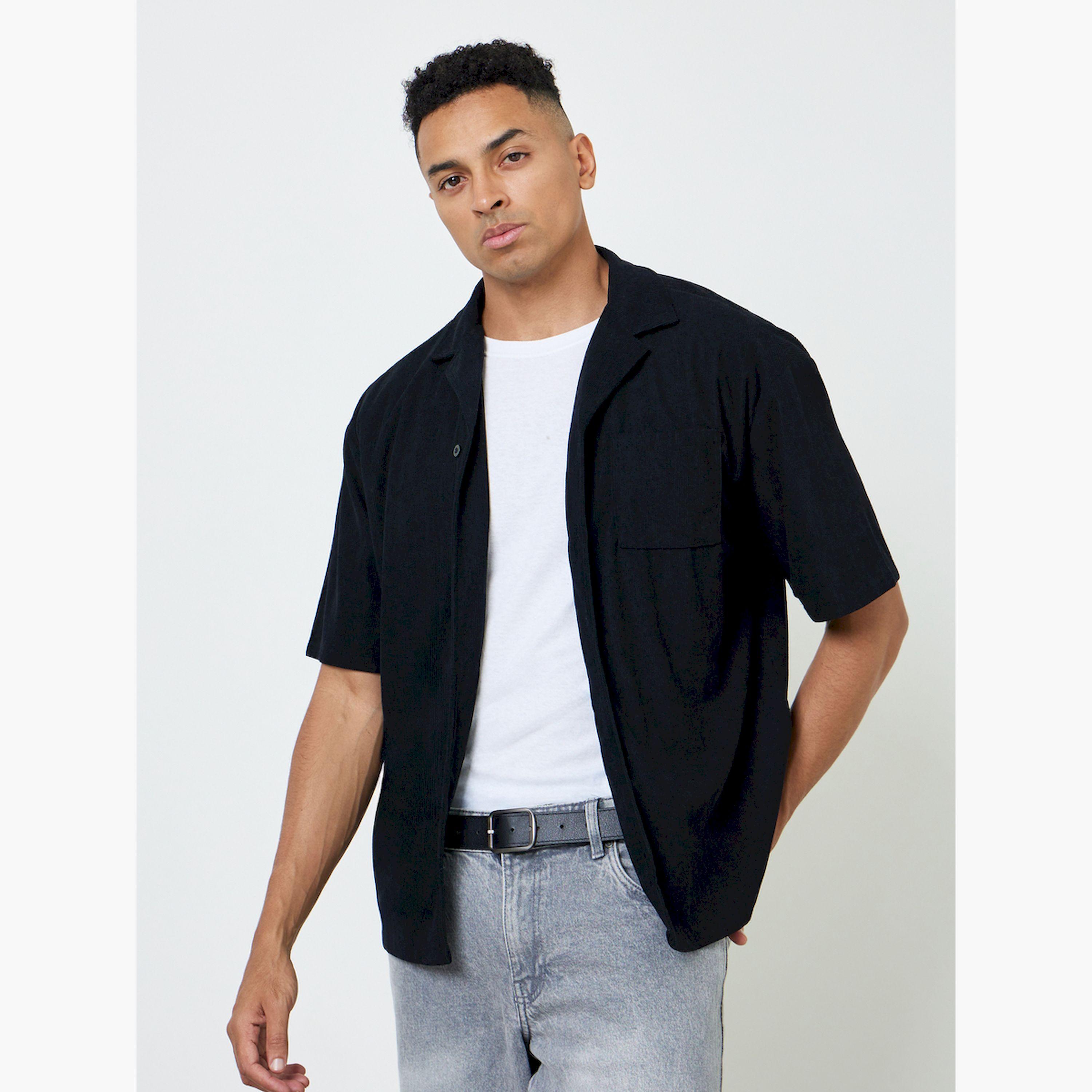 قميص كاجوال سادة بجيب للرجال-men-clothing-shirts-image-3