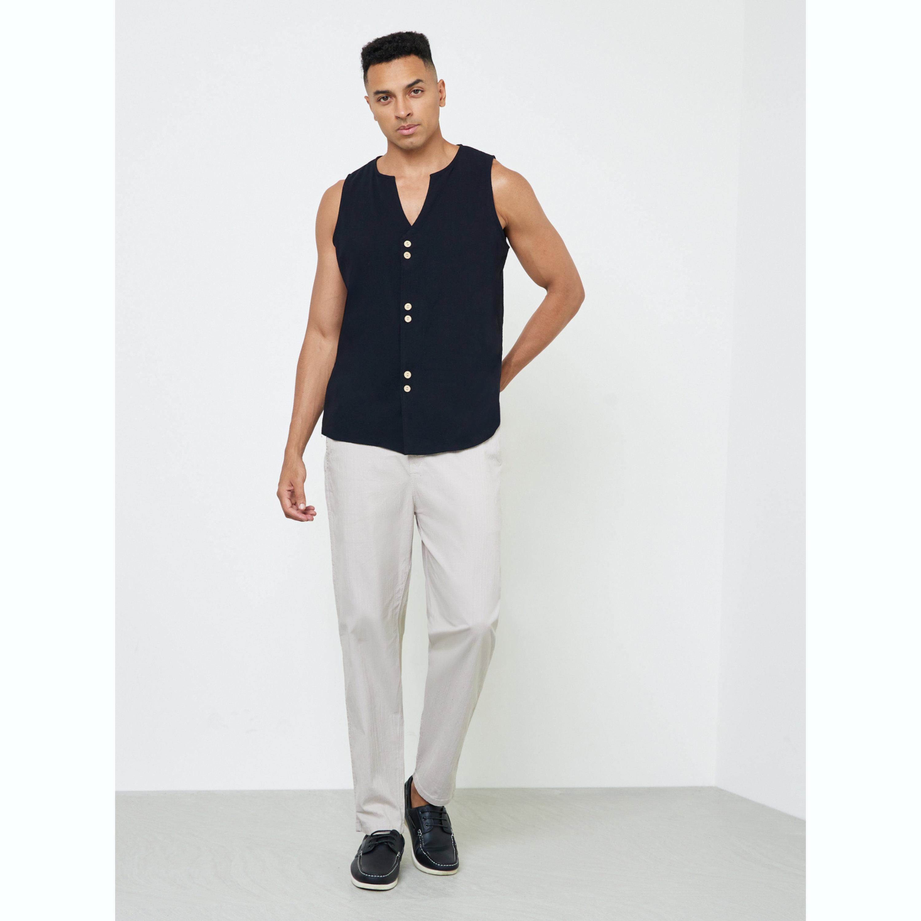 Take Two Men Linen Blend Button-Up Vest-men-clothing-tshirtsandpolos-vests-image-2