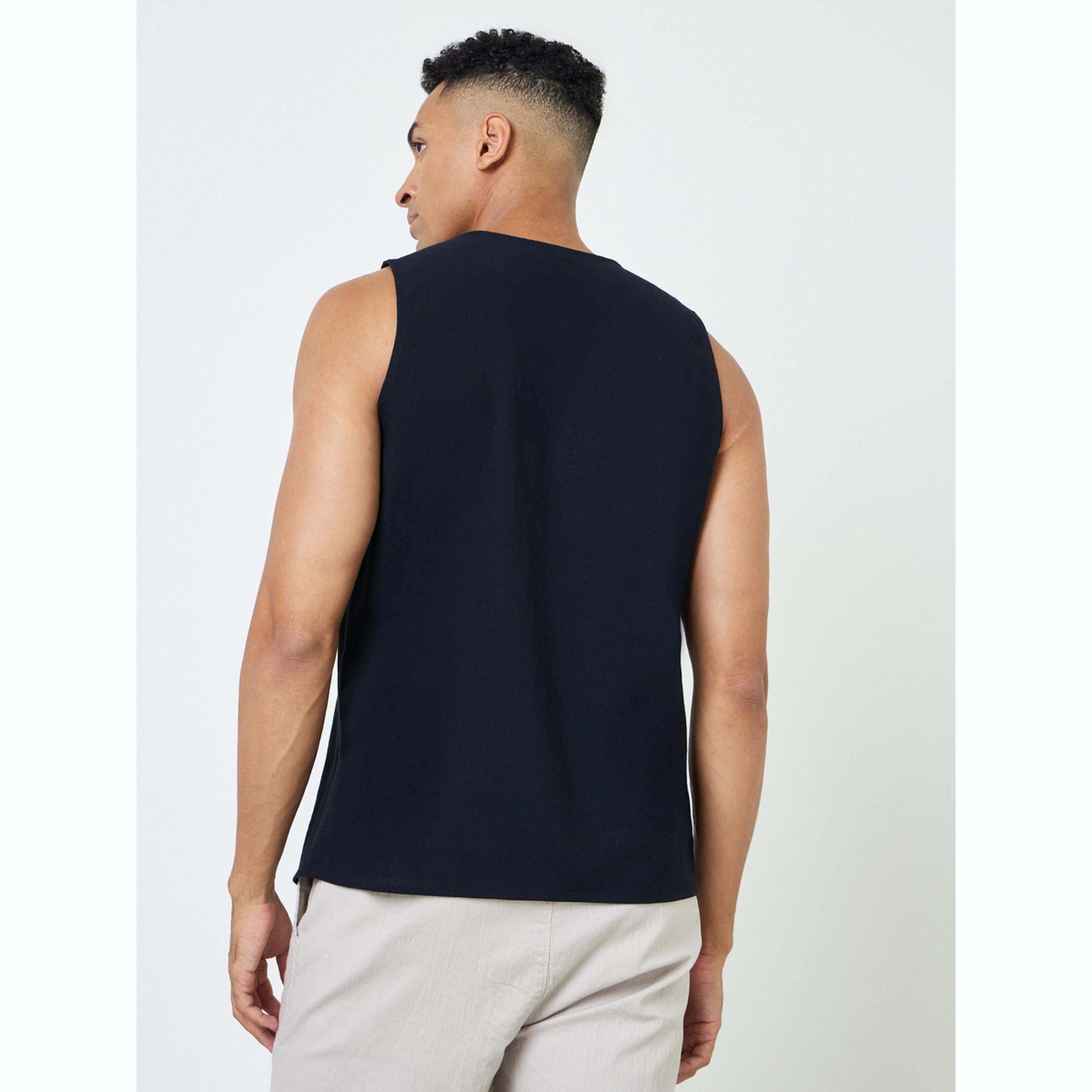 Take Two Men Linen Blend Button-Up Vest-men-clothing-tshirtsandpolos-vests-image-3