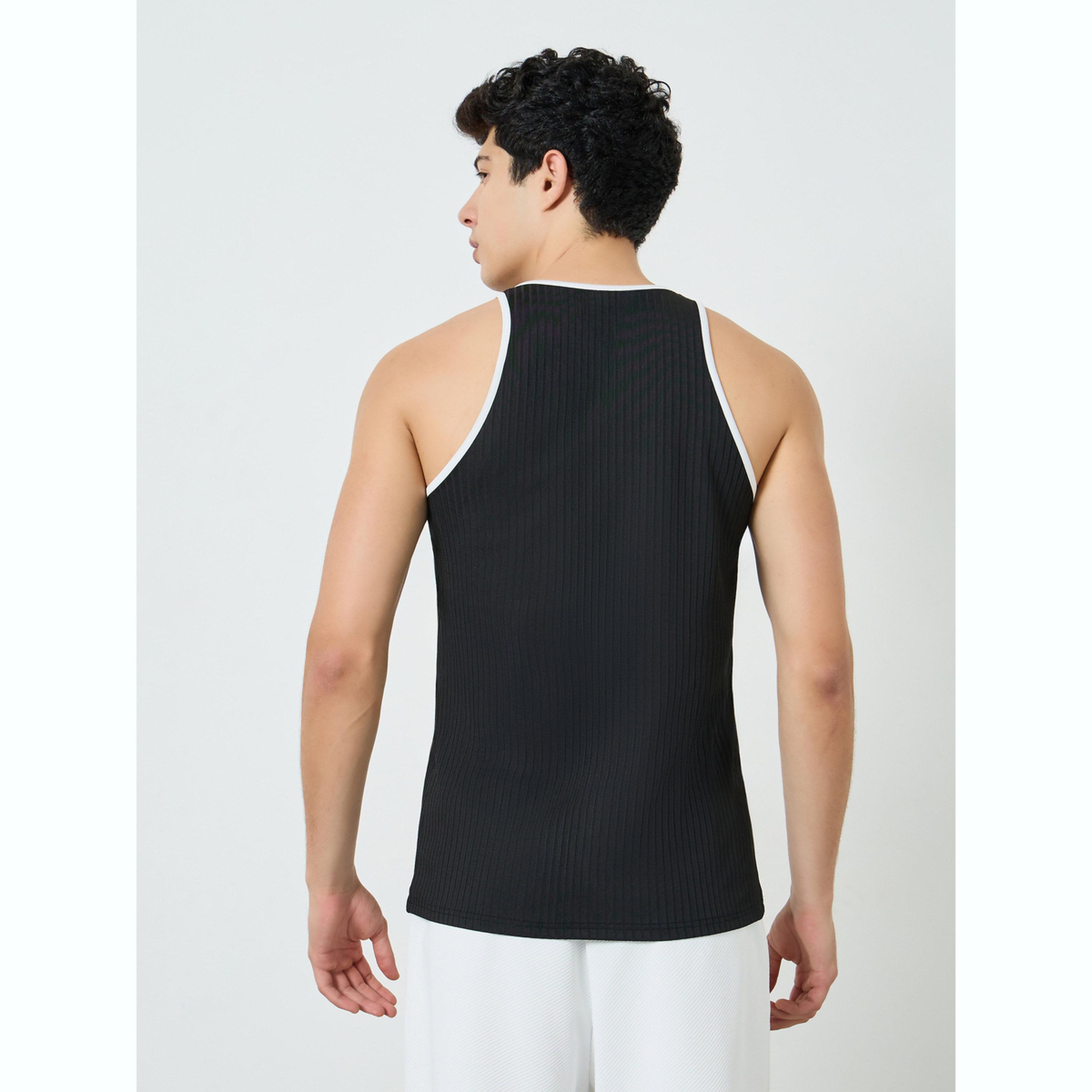 Take Two Men Black Ribbed Tank Top-men-clothing-tshirtsandpolos-vests-image-4