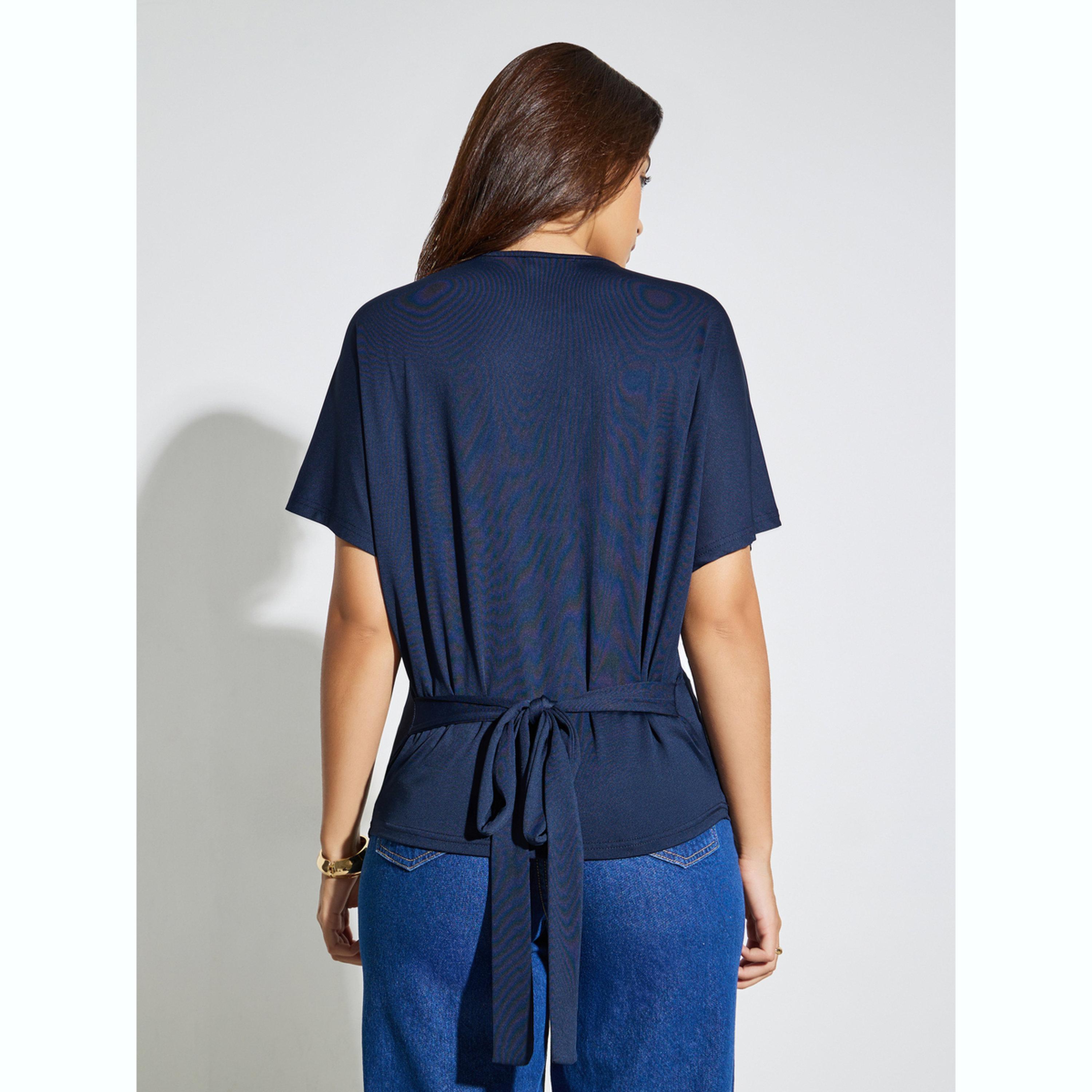 تيشيرت برباط خصر وياقة دائرية-women-clothing-tshirts-image-3