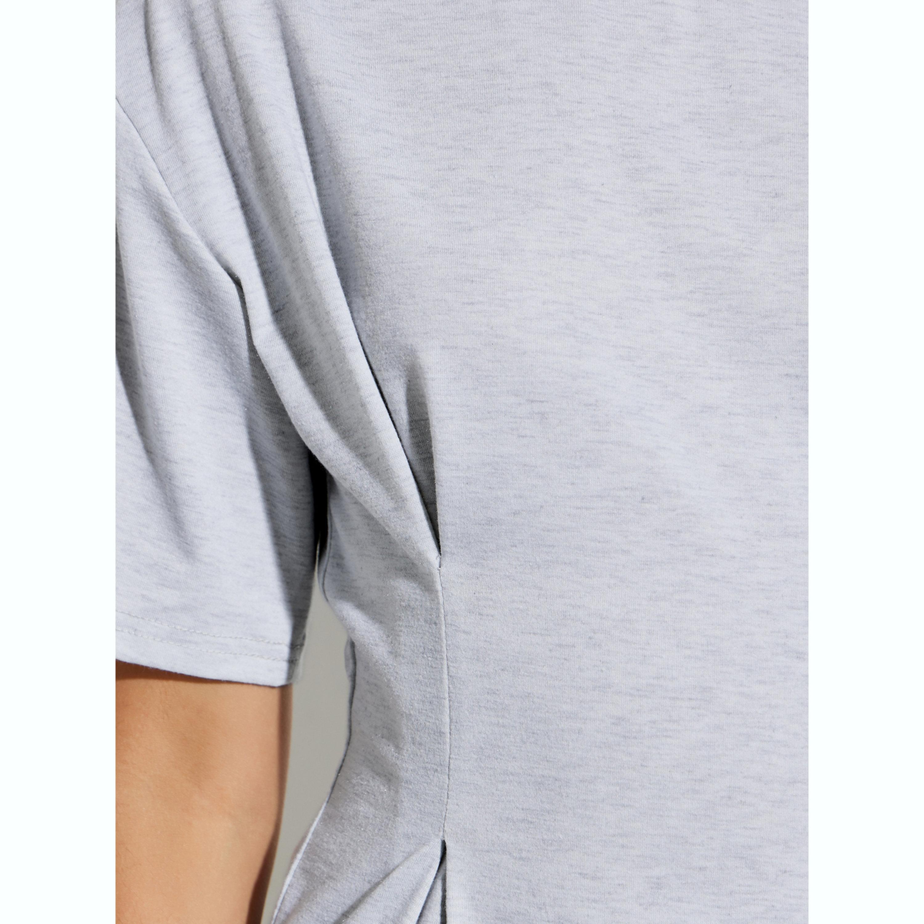 تيشيرت سادة بكسرات عند الخصر-women-clothing-shirtsandblouses-blouses-image-5