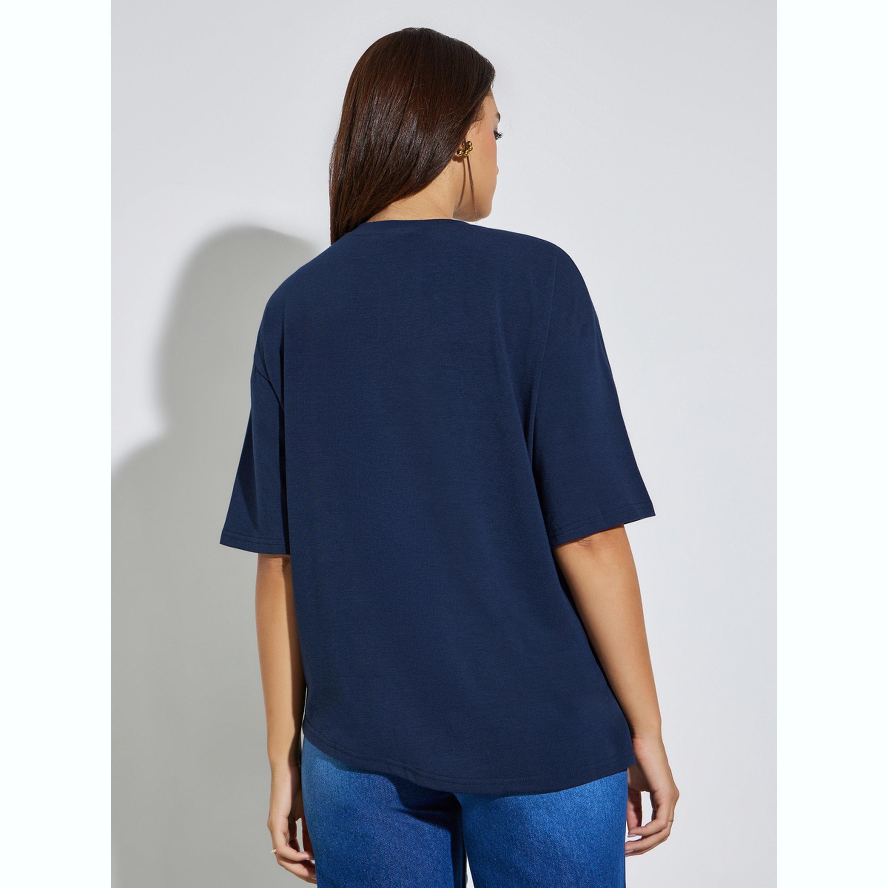 تيشيرت بقصة فضفاضة بحافة غير متماثلة-women-clothing-tshirts-image-3