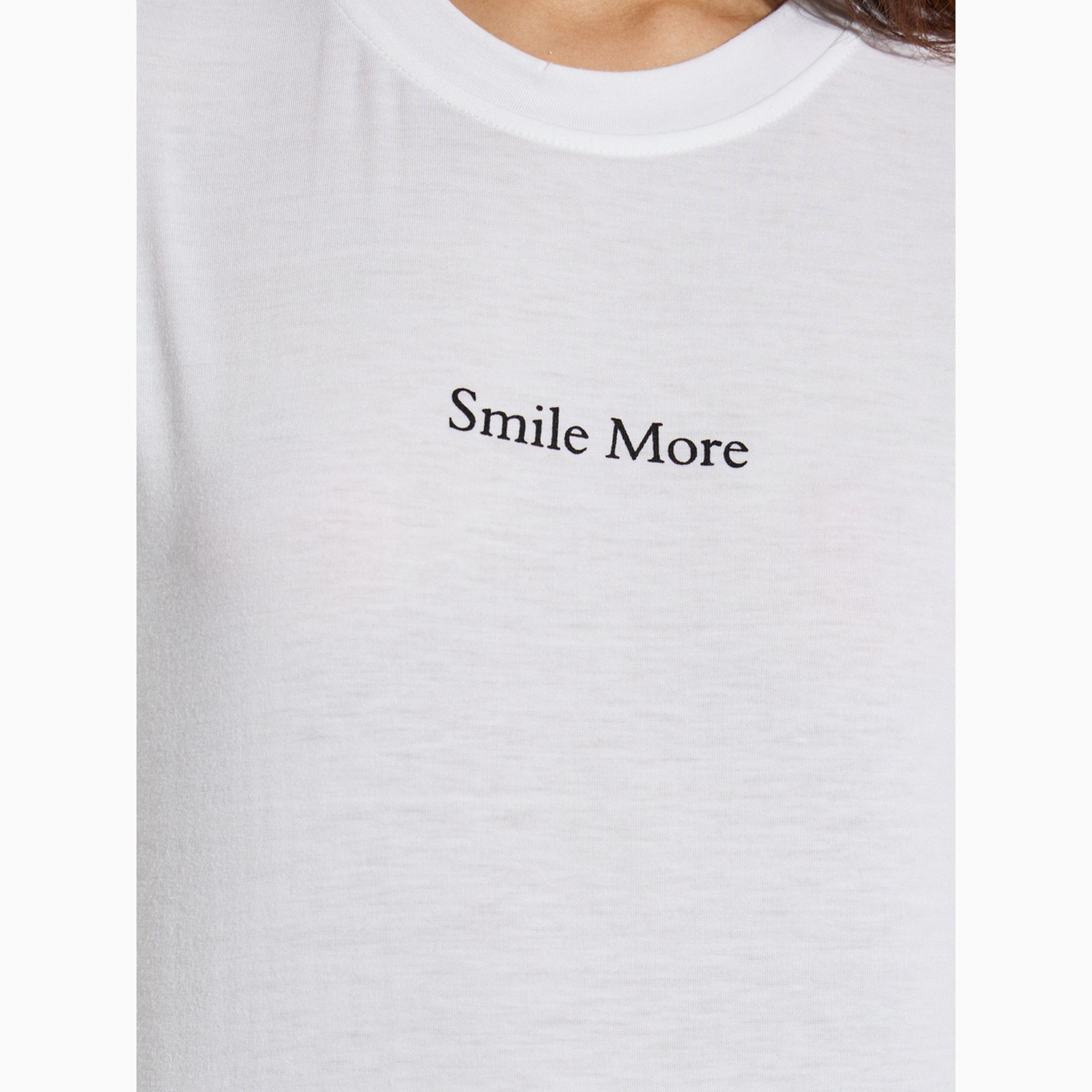 Styli White Slogan Print Regular Fit T-Shirt-women-clothing-tshirts-image-5