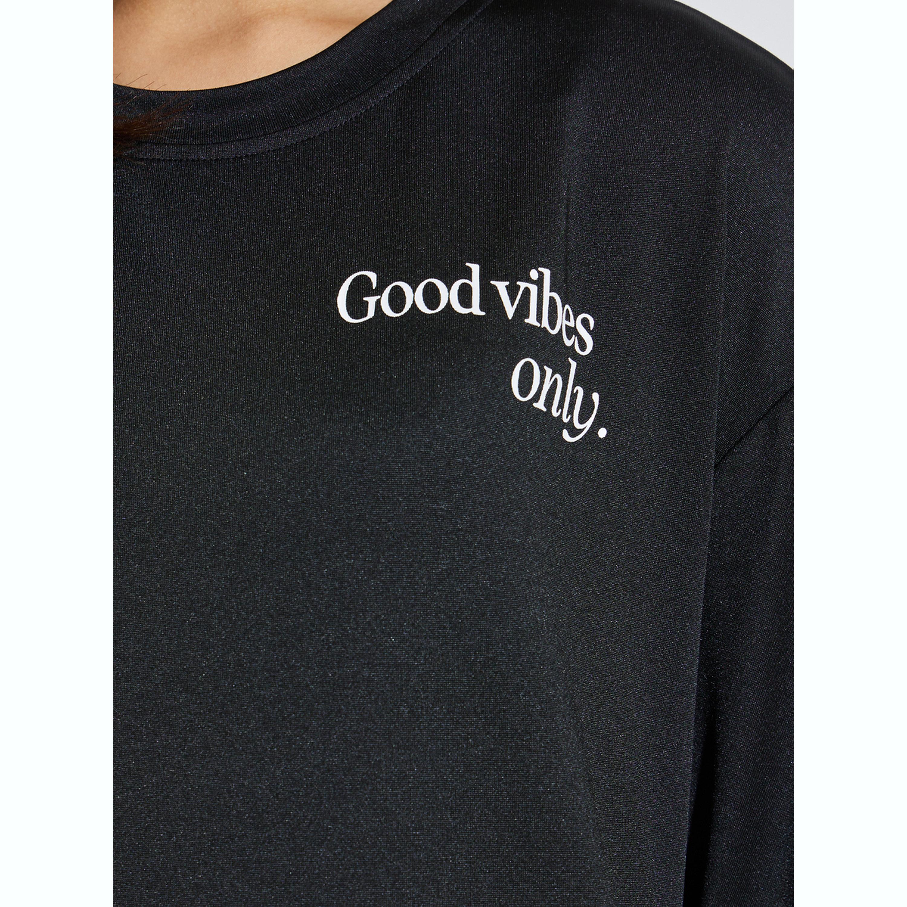 Styli Black Slogan Print Oversized T-Shirt-women-clothing-tshirts-image-5