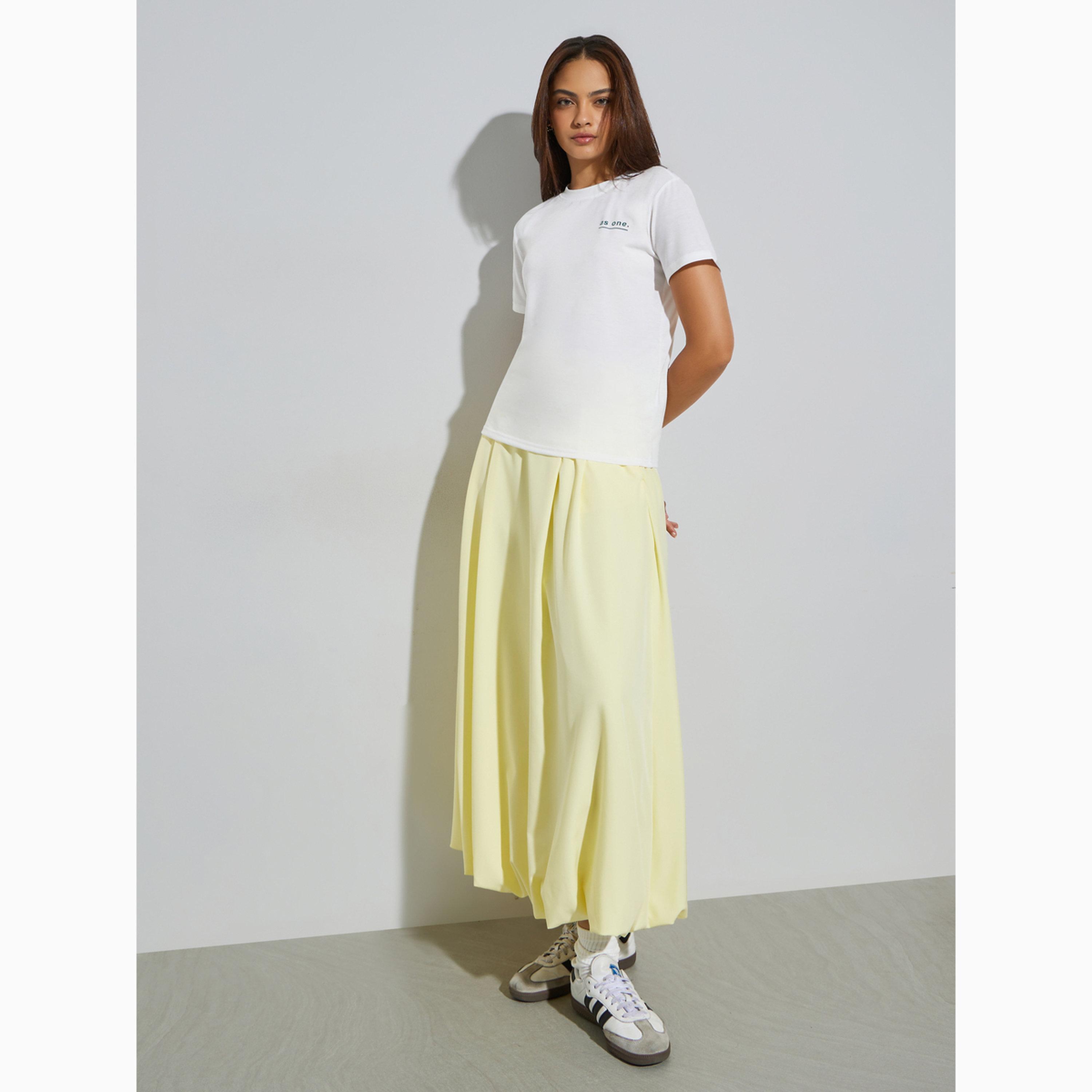 Styli White Slogan Print Regular Fit T-Shirt-women-clothing-tshirts-image-2