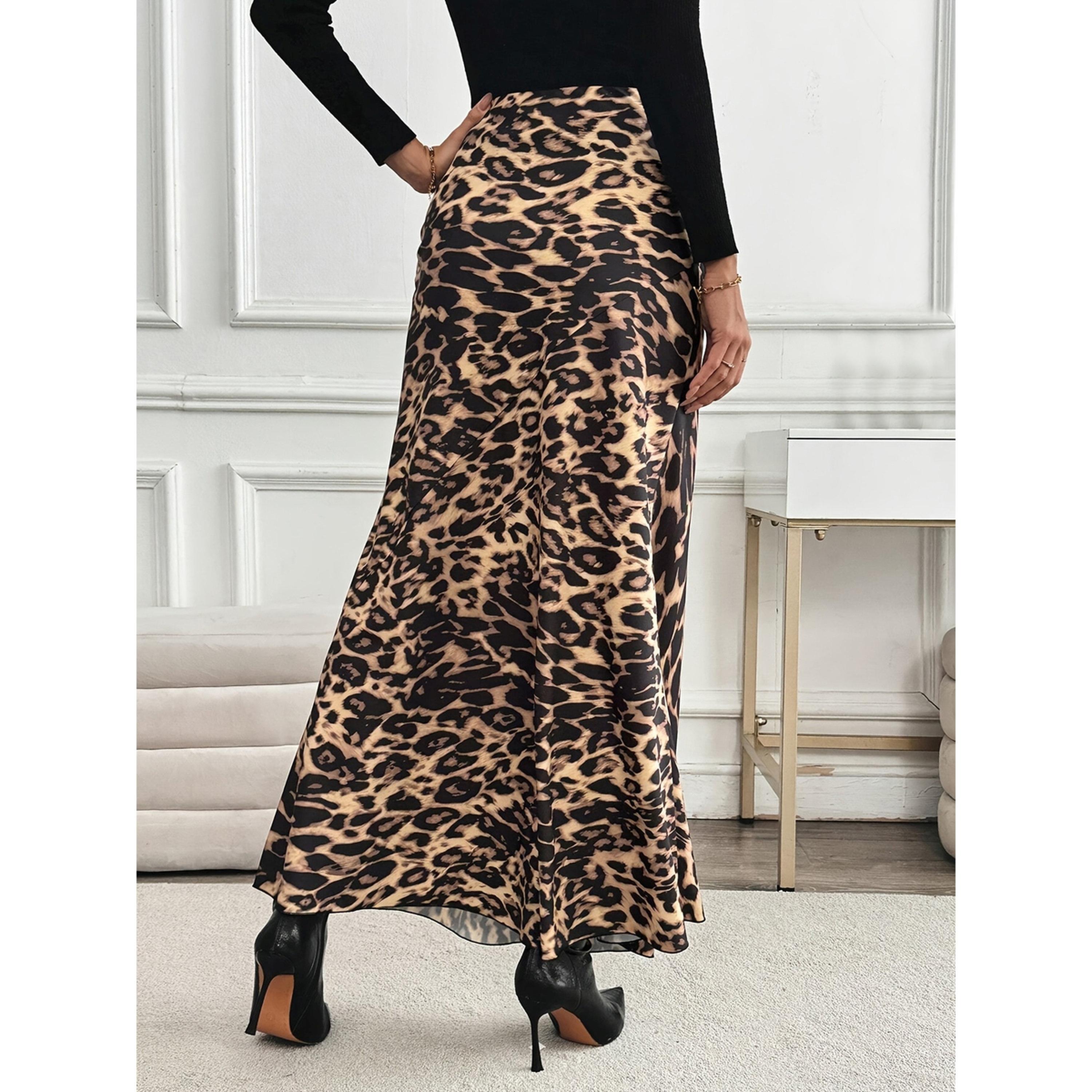 Take Two Leopard Print A-Line Midi Skirt-women-clothing-skirts-image-2